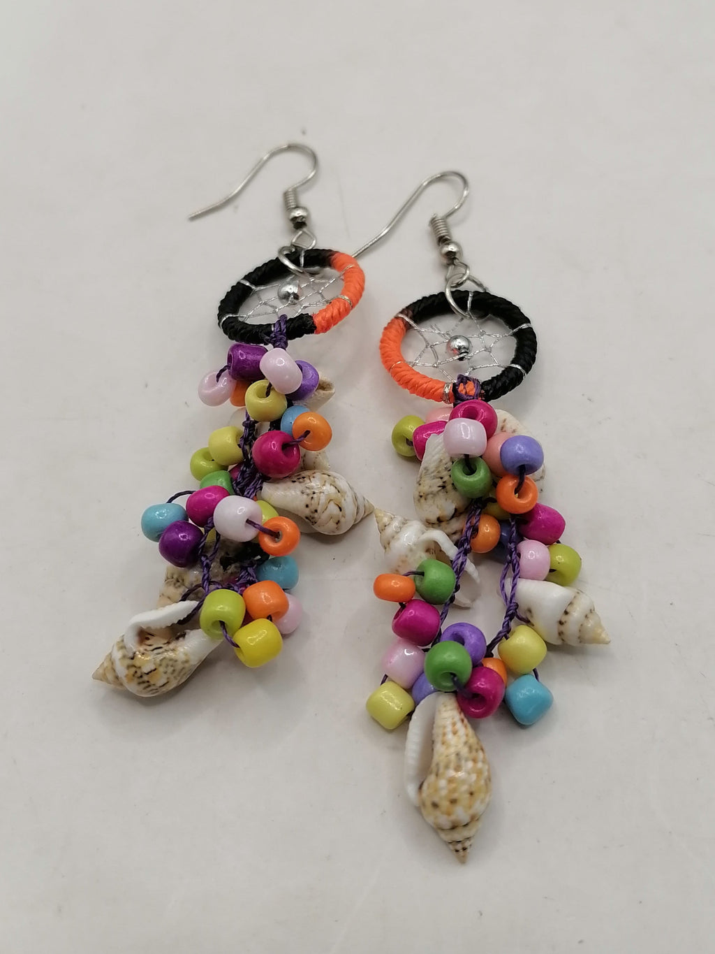 Handmade Earrings for Women Dreamcatcher Mother of Pearl Shell