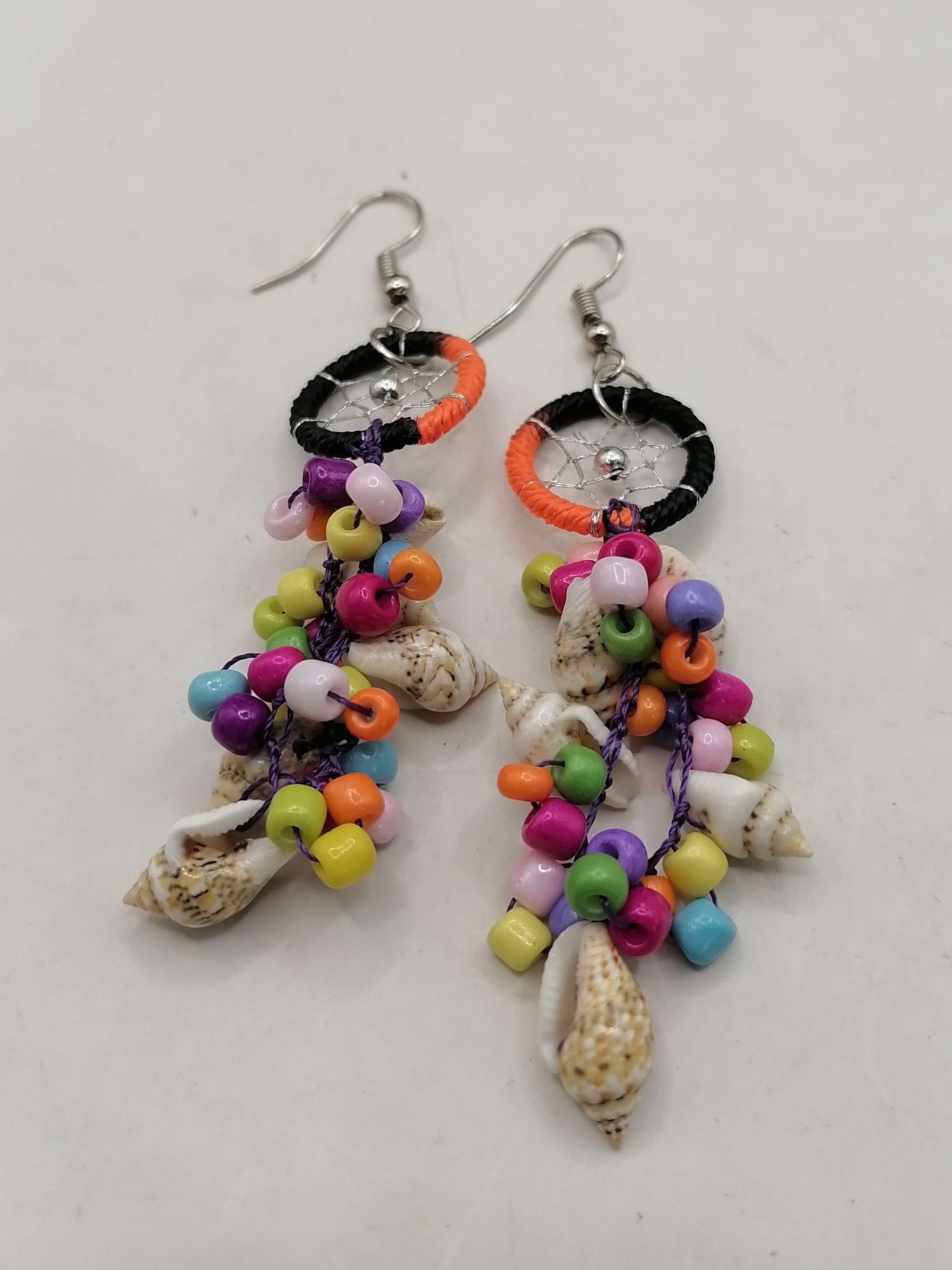 Handmade Earrings for Women Dreamcatcher Mother of Pearl Shell
