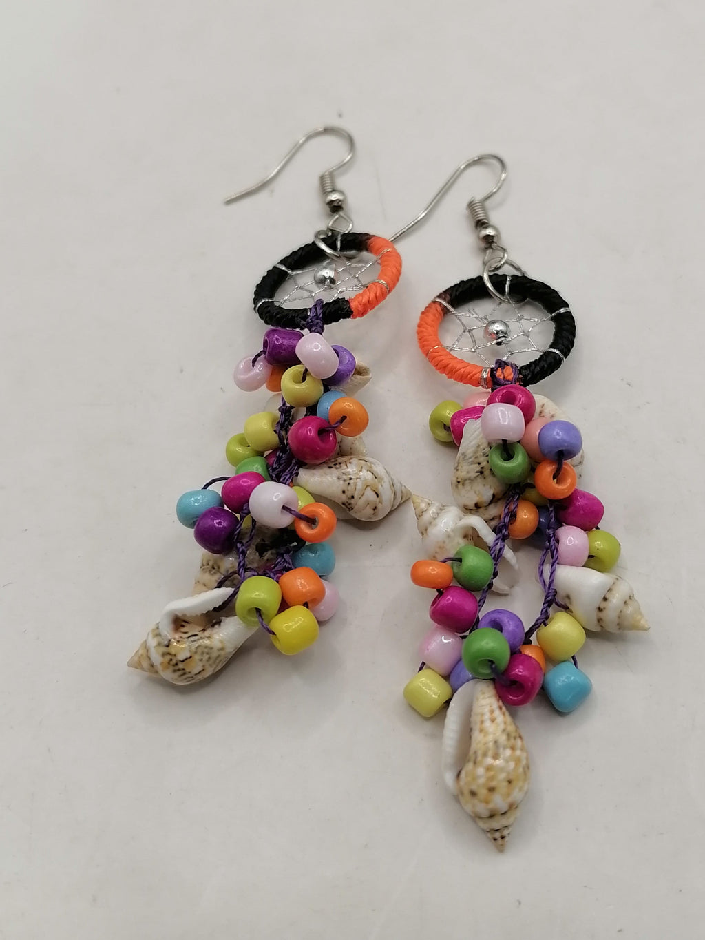 Handmade Earrings for Women Dreamcatcher Mother of Pearl Shell