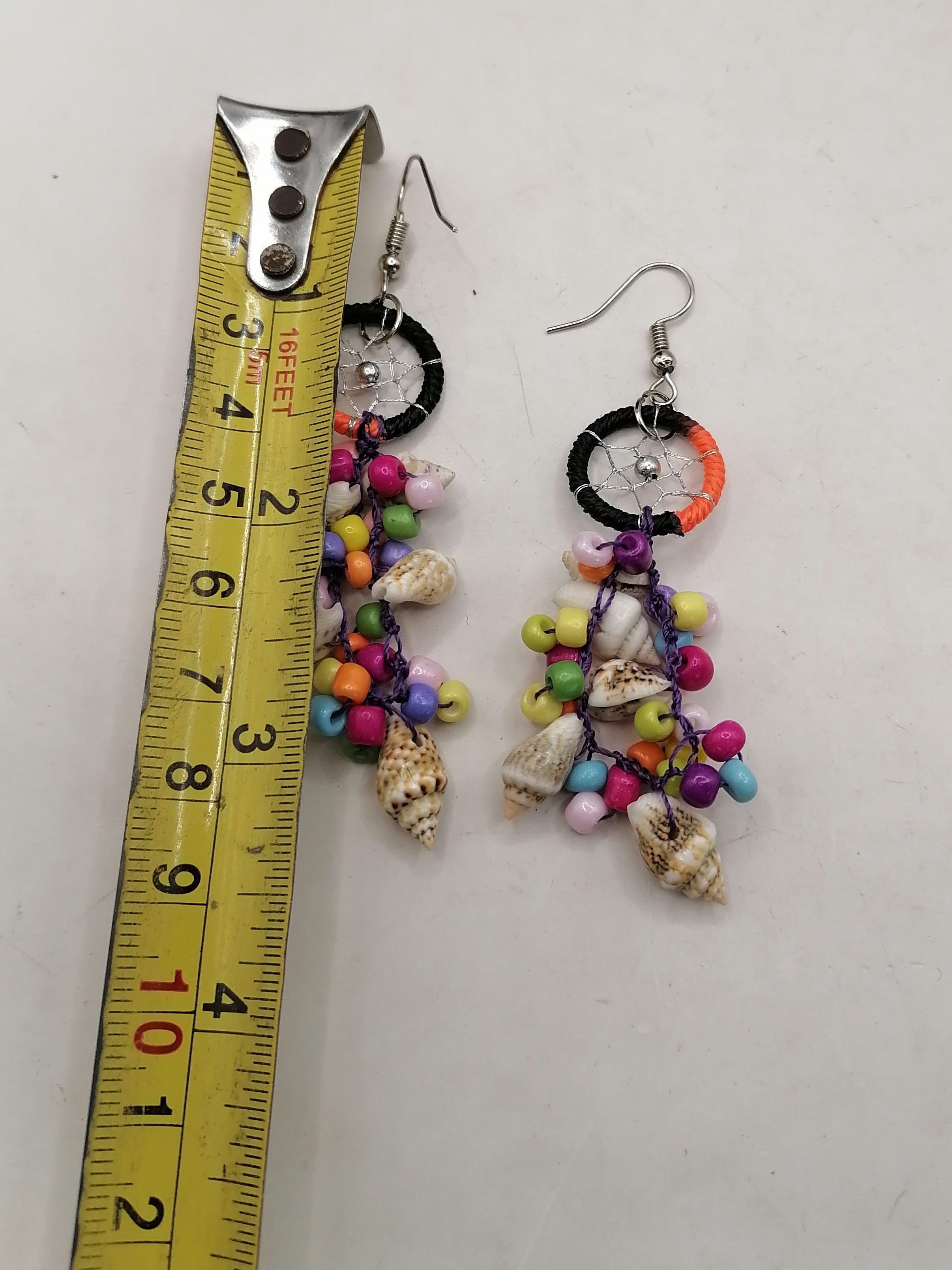 Handmade Earrings for Women Dreamcatcher Mother of Pearl Shell