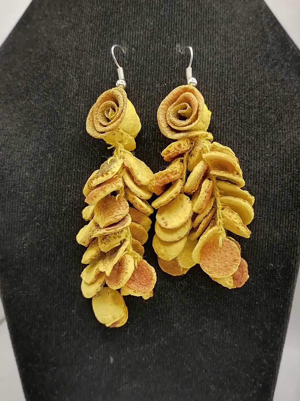 Handmade Earrings for Women Made from Natural Orange Peel