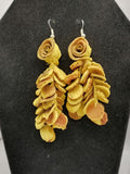 Handmade Earrings for Women Made from Natural Orange Peel
