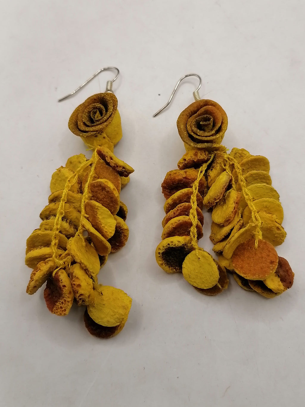 Handmade Earrings for Women Made from Natural Orange Peel