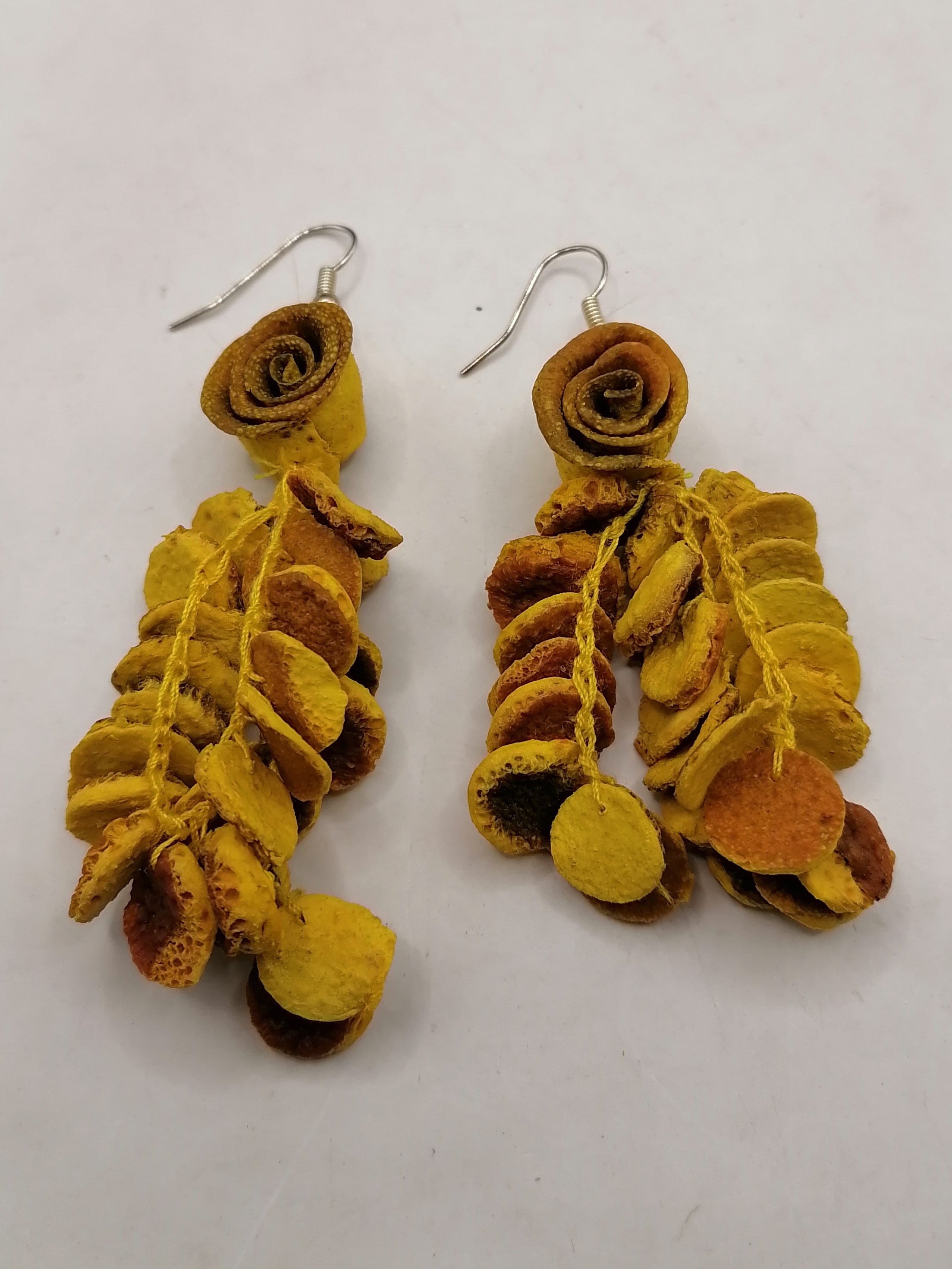 Handmade Earrings for Women Made from Natural Orange Peel