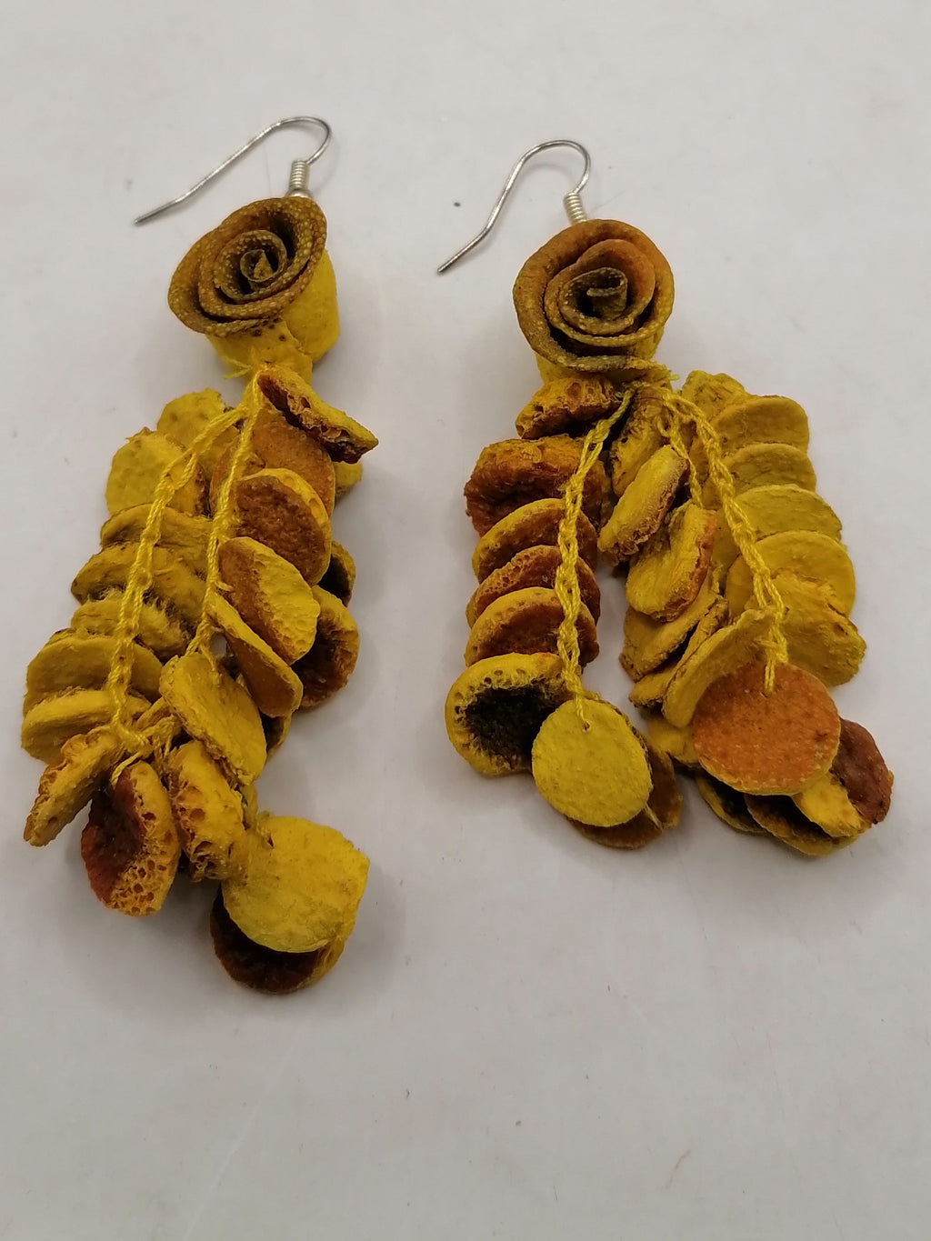 Handmade Earrings for Women Made from Natural Orange Peel