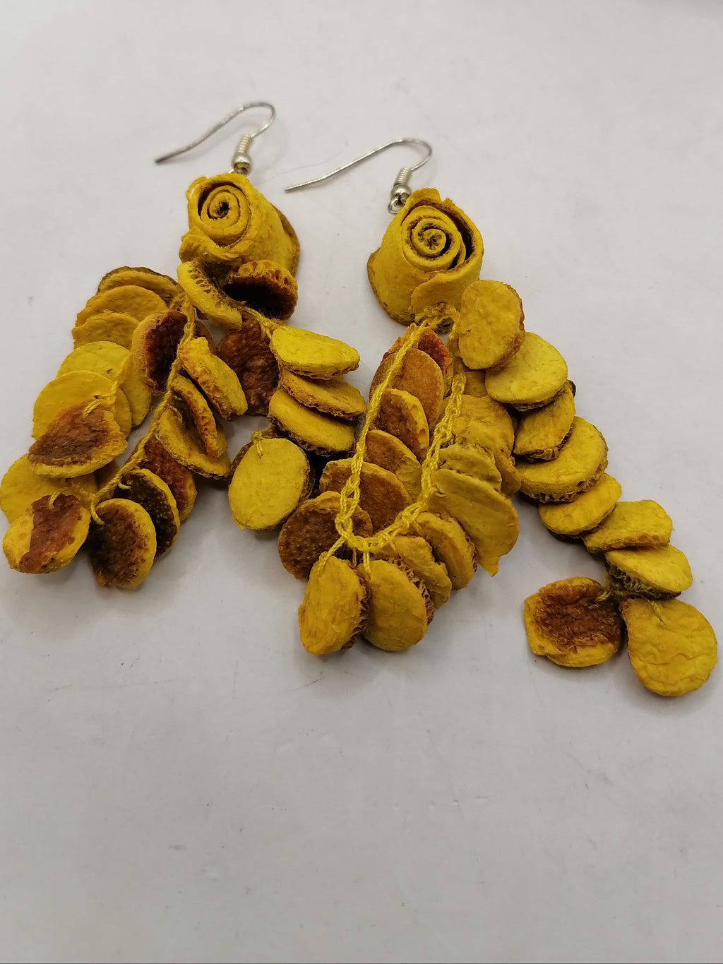Handmade Earrings for Women Made from Natural Orange Peel