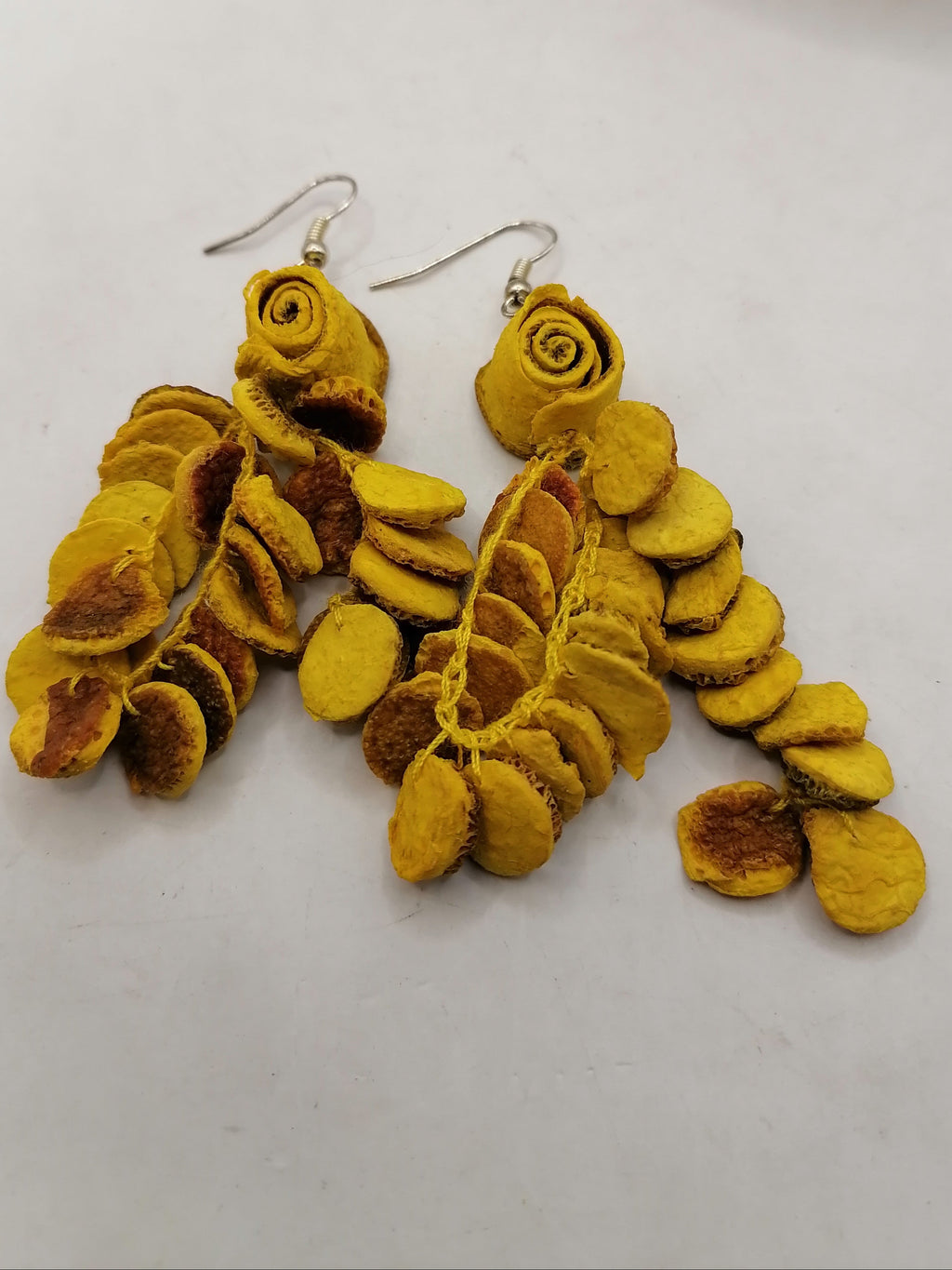 Handmade Earrings for Women Made from Natural Orange Peel