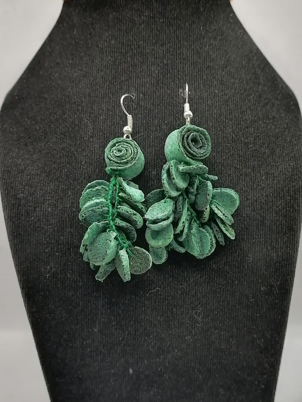 Handmade Earrings for Women: Alpaca and Orange Shell