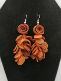 Earrings for Women: Alpaca, Painted Orange Peel, Peruvian Handicraft, Cusco