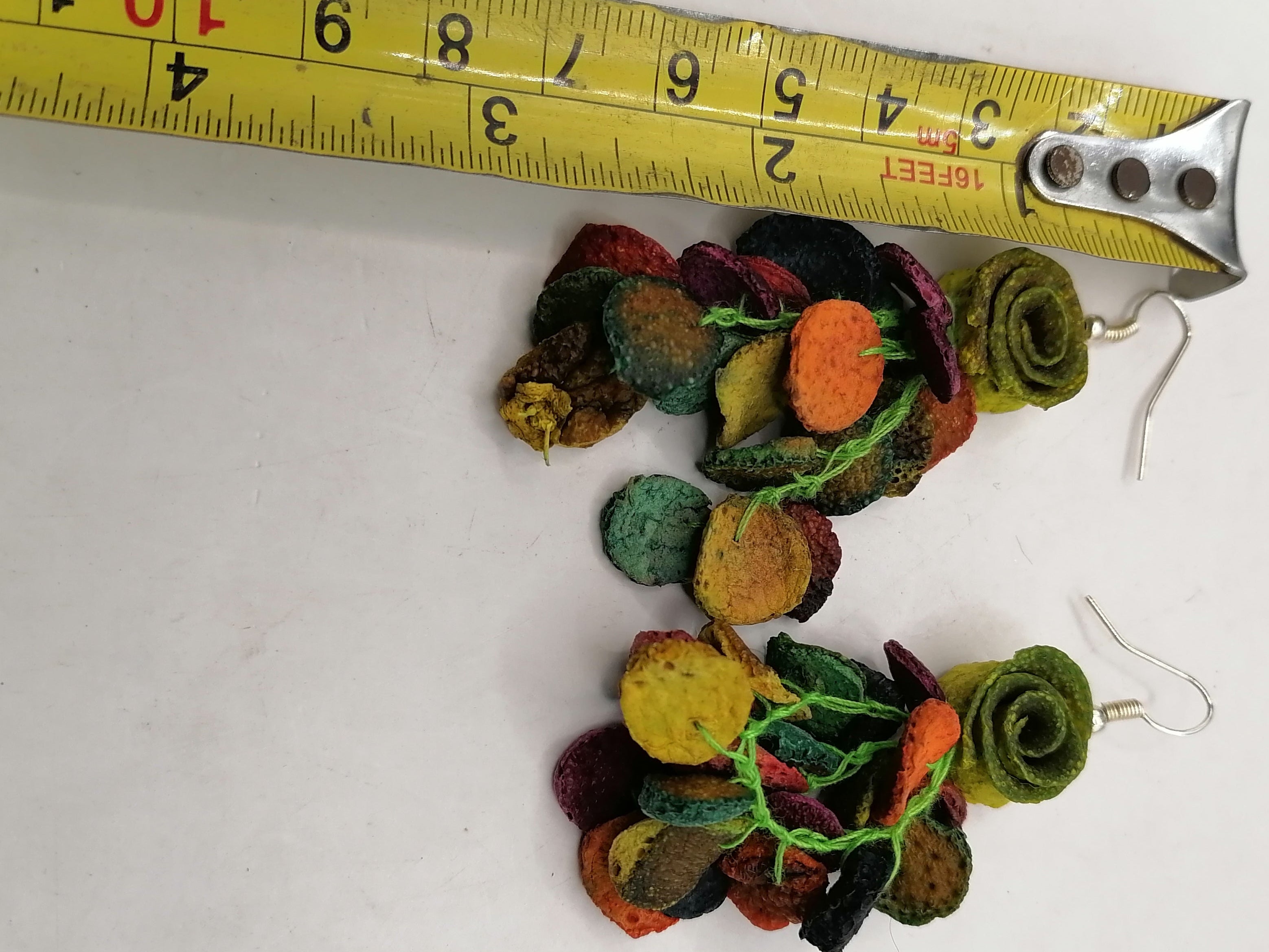 Alpaca Orange Peel Earrings for Women, Peruvian Handicraft, Cusco