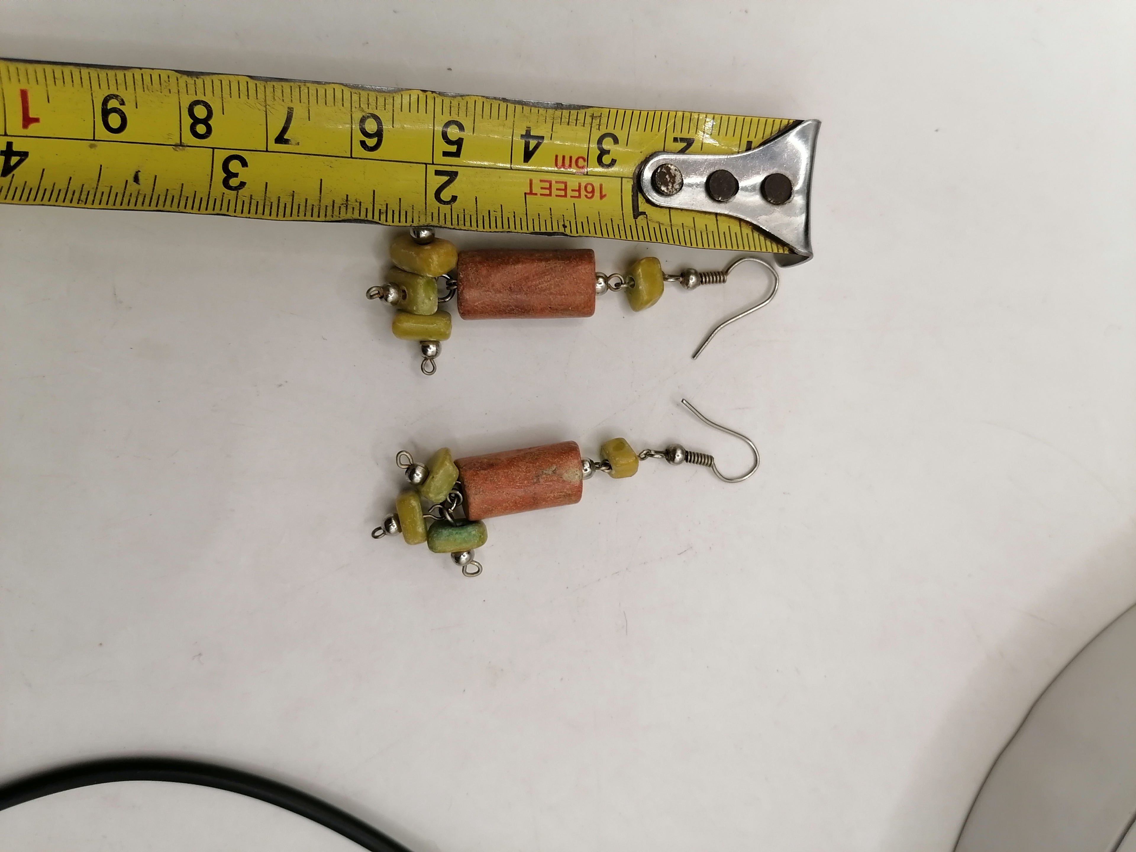 Alpaca Earrings for Women with Natural Stone