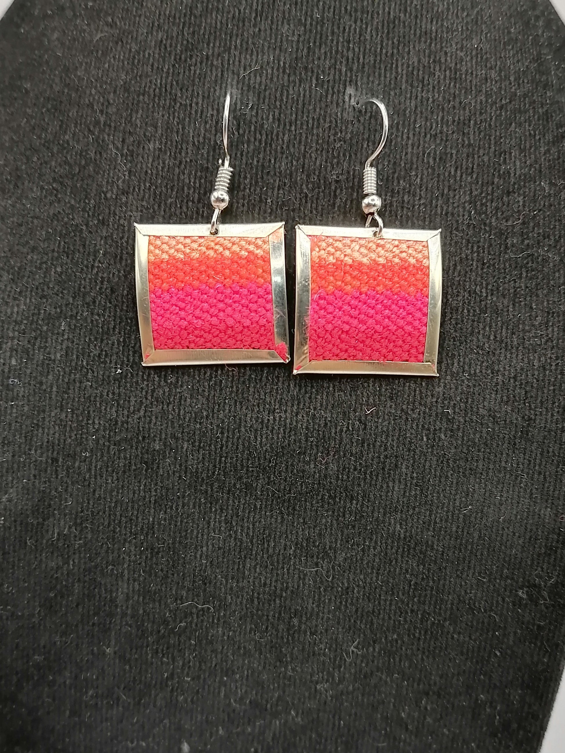 Alpaca Manta Earrings Andean Handmade Cusco