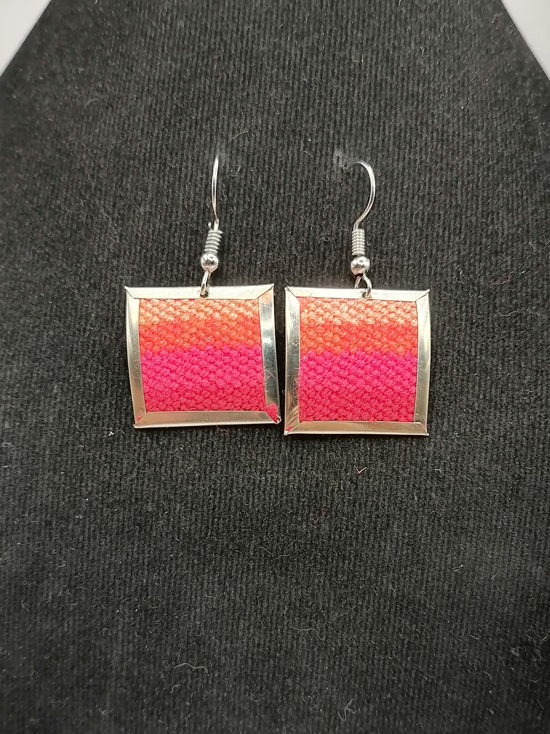 Alpaca Manta Earrings Andean Handmade Cusco