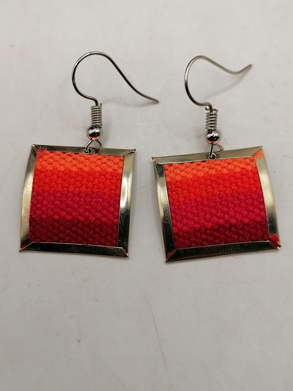 Alpaca Manta Earrings Andean Handmade Cusco