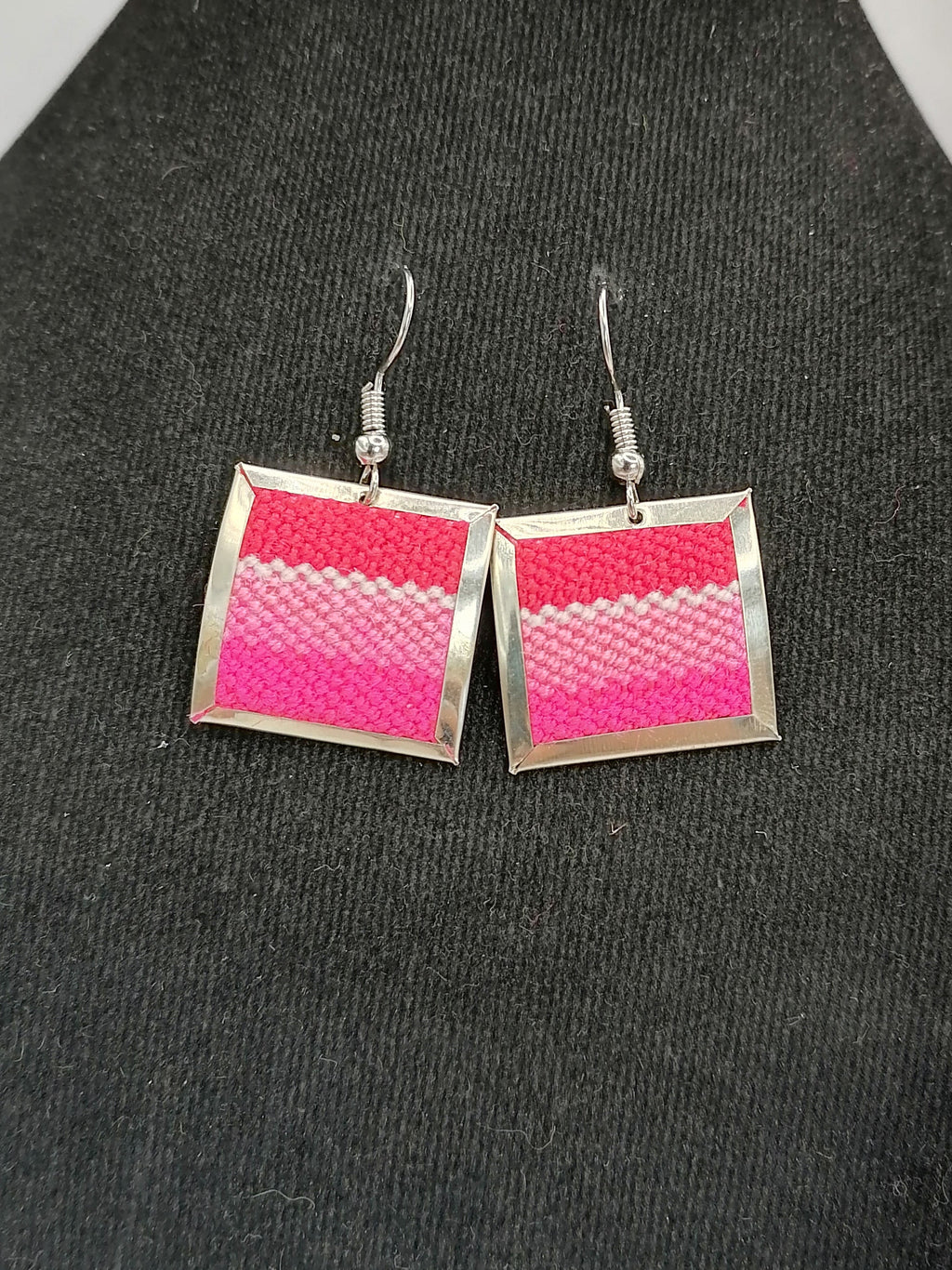Unique Handmade Earrings Made with Alpaca and Andean Blanket