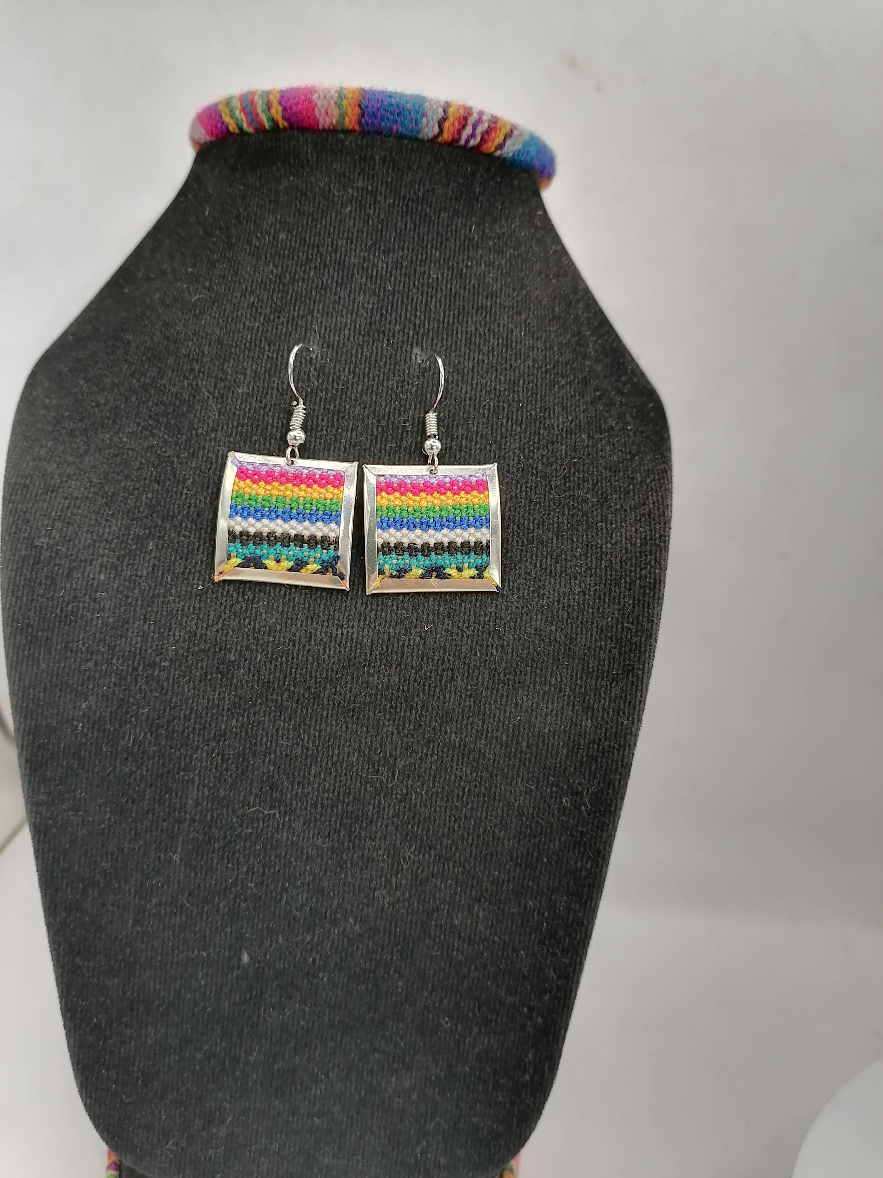 Earrings for Women, Alpaca Blanket, Andean Peruvian Handicraft, Cusco