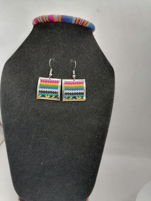 Earrings for Women, Alpaca Blanket, Andean Peruvian Handicraft, Cusco
