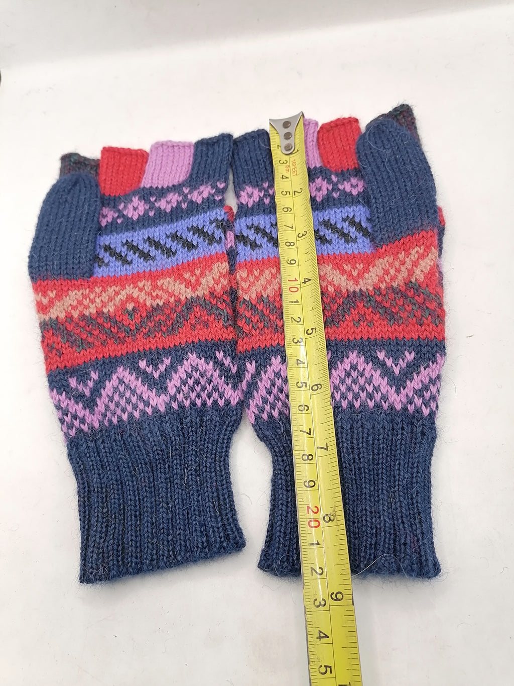 Unisex Knitted Wool Gloves for Warm Winter, Peruvian Handicrafts from Cusco