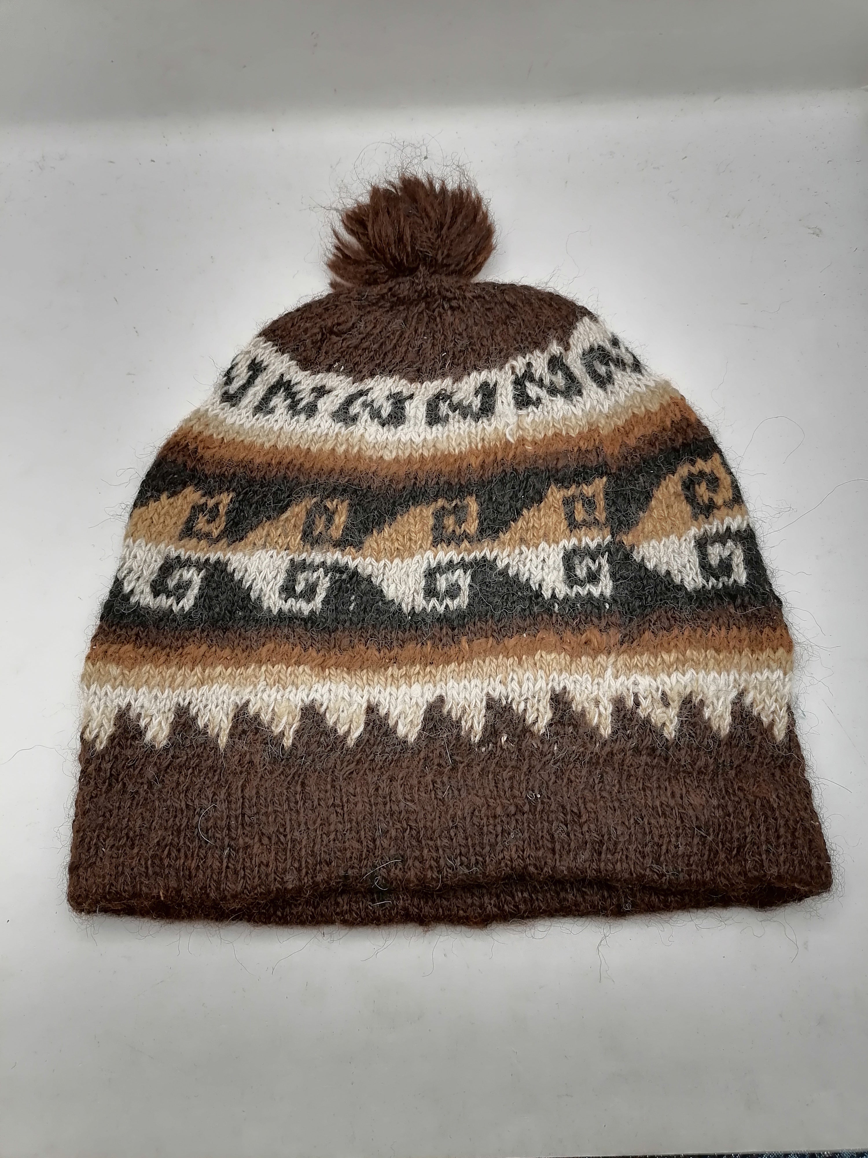 Unisex Chullo Cap Knitted Alpaca Wool for Winter Warm