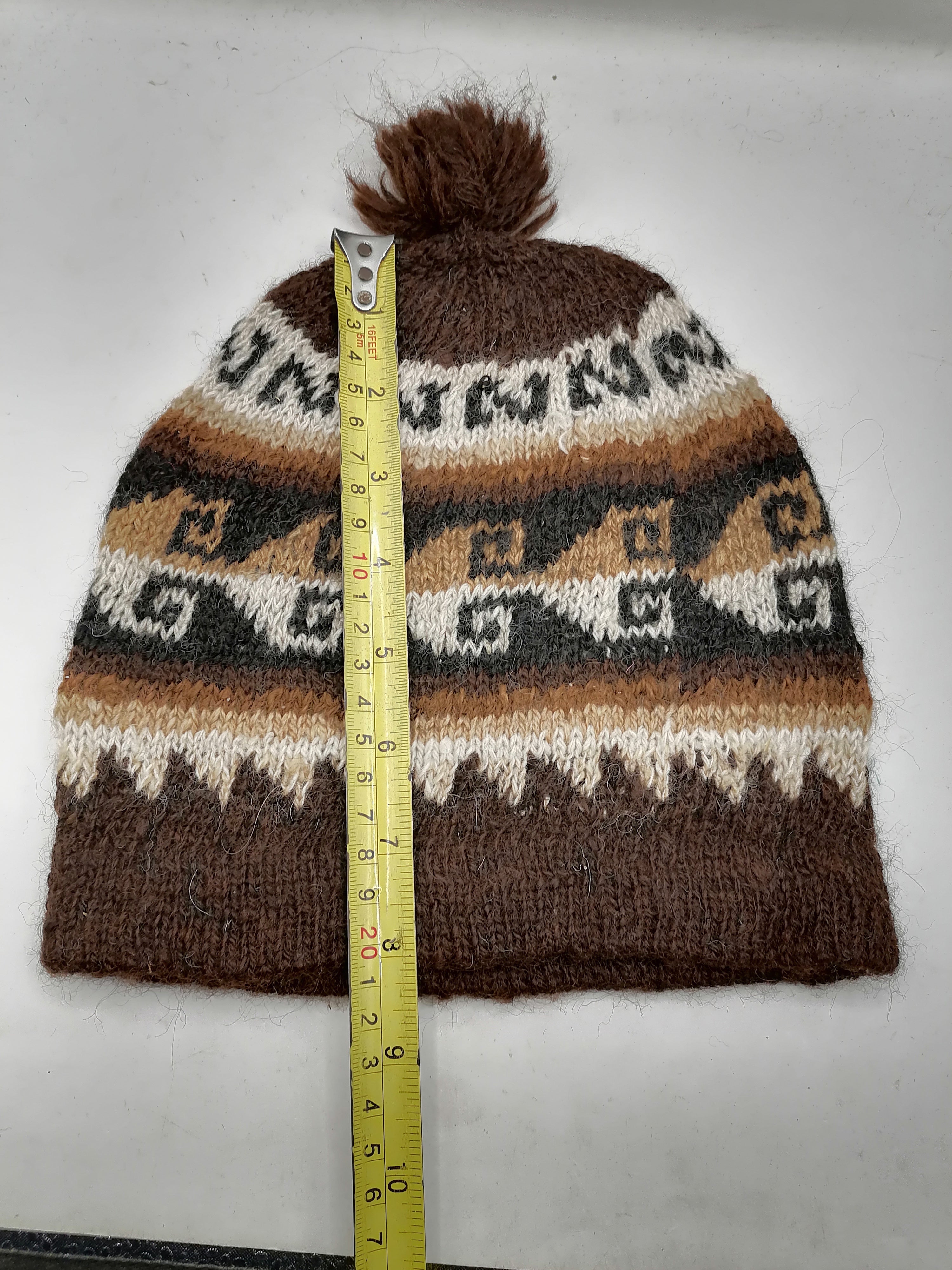 Unisex Chullo Cap Knitted Alpaca Wool for Winter Warm