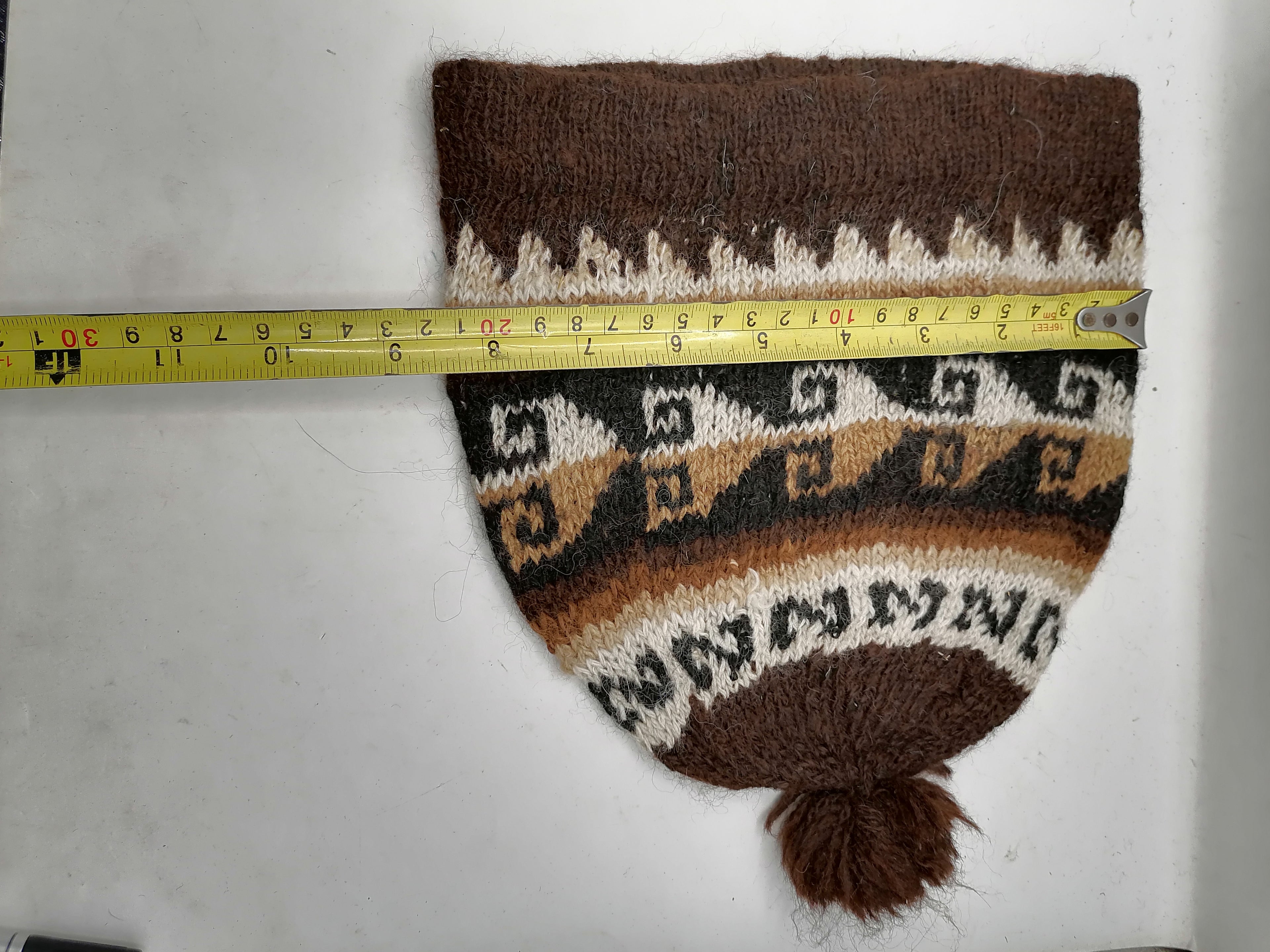 Unisex Chullo Cap Knitted Alpaca Wool for Winter Warm