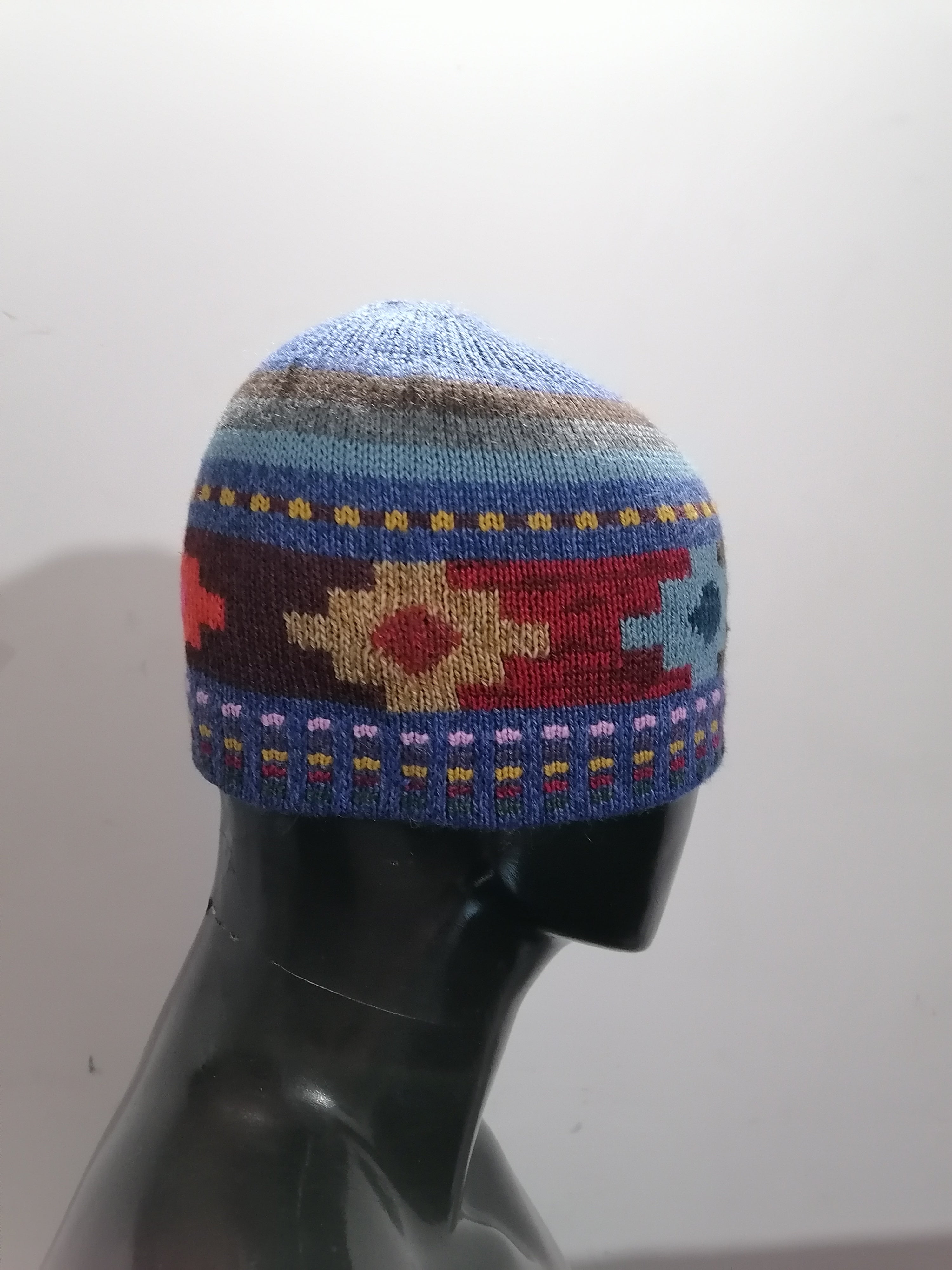 Unisex Knitted Wool Chullo Hat Traditional Andean Winter Hat