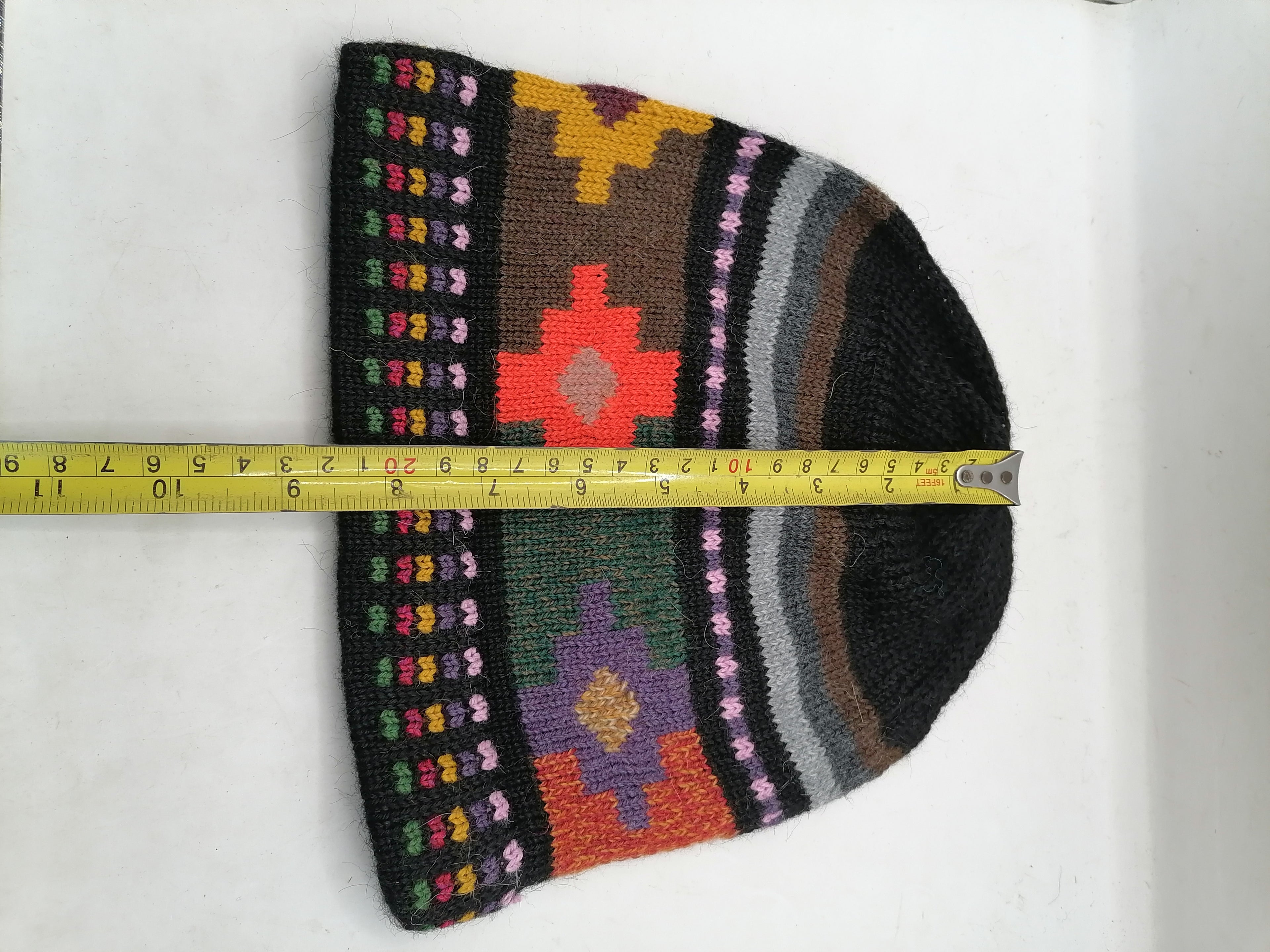 Unisex Handmade Wool Chullo with Inca Chakana Design