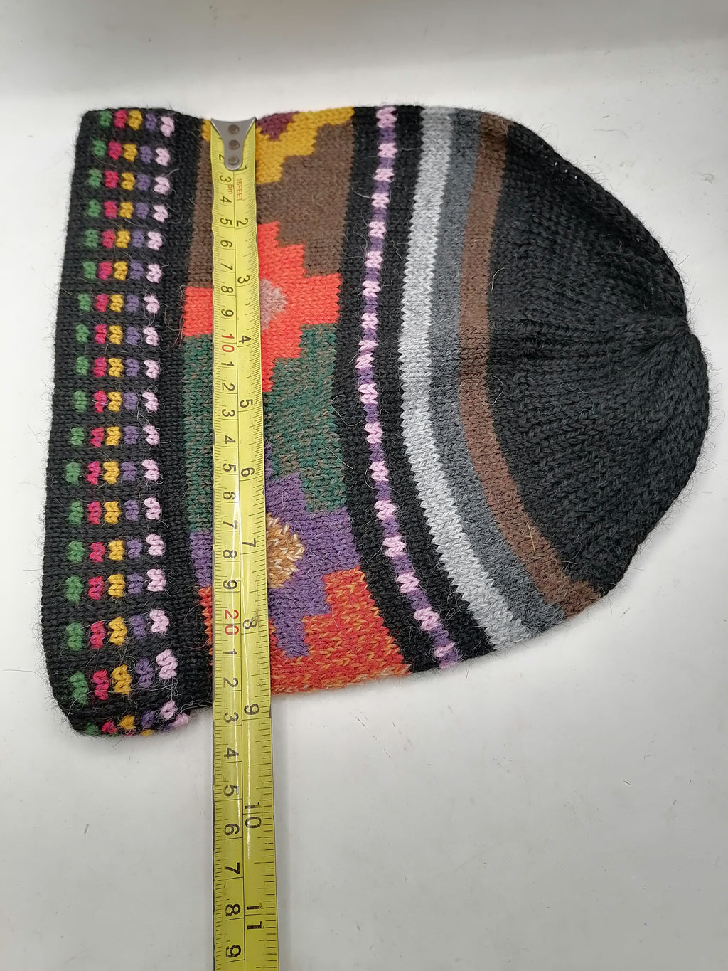 Unisex Handmade Wool Chullo with Inca Chakana Design