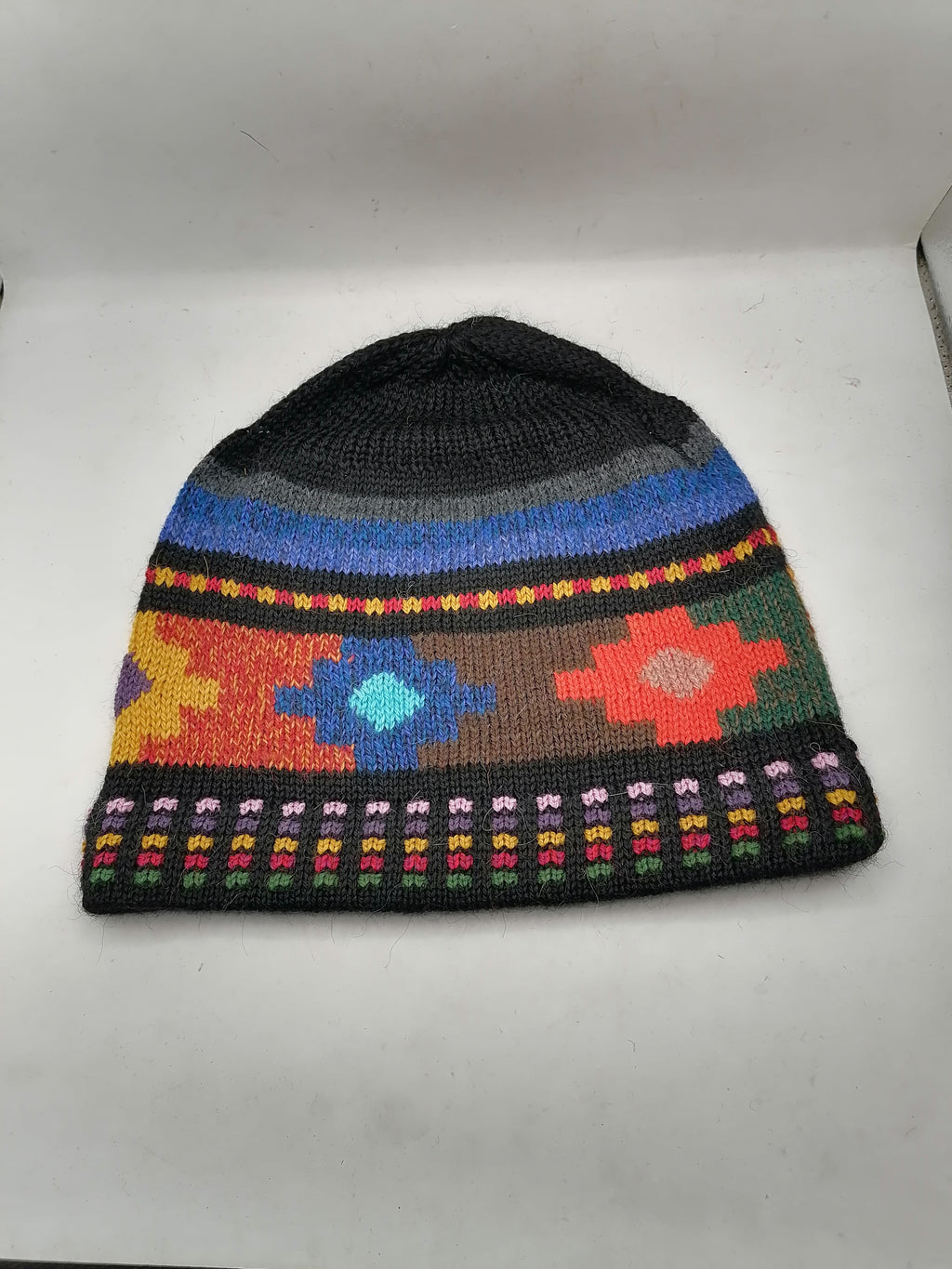 Unisex Handmade Wool Chullo with Inca Chakana Design