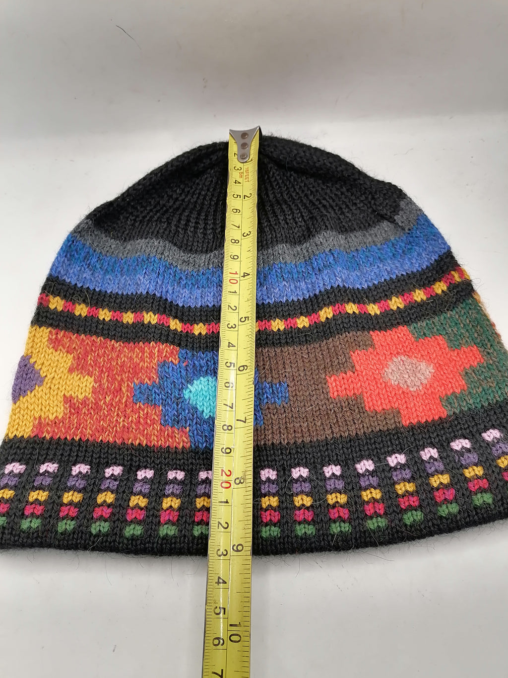 Unisex Handmade Wool Chullo with Inca Chakana Design