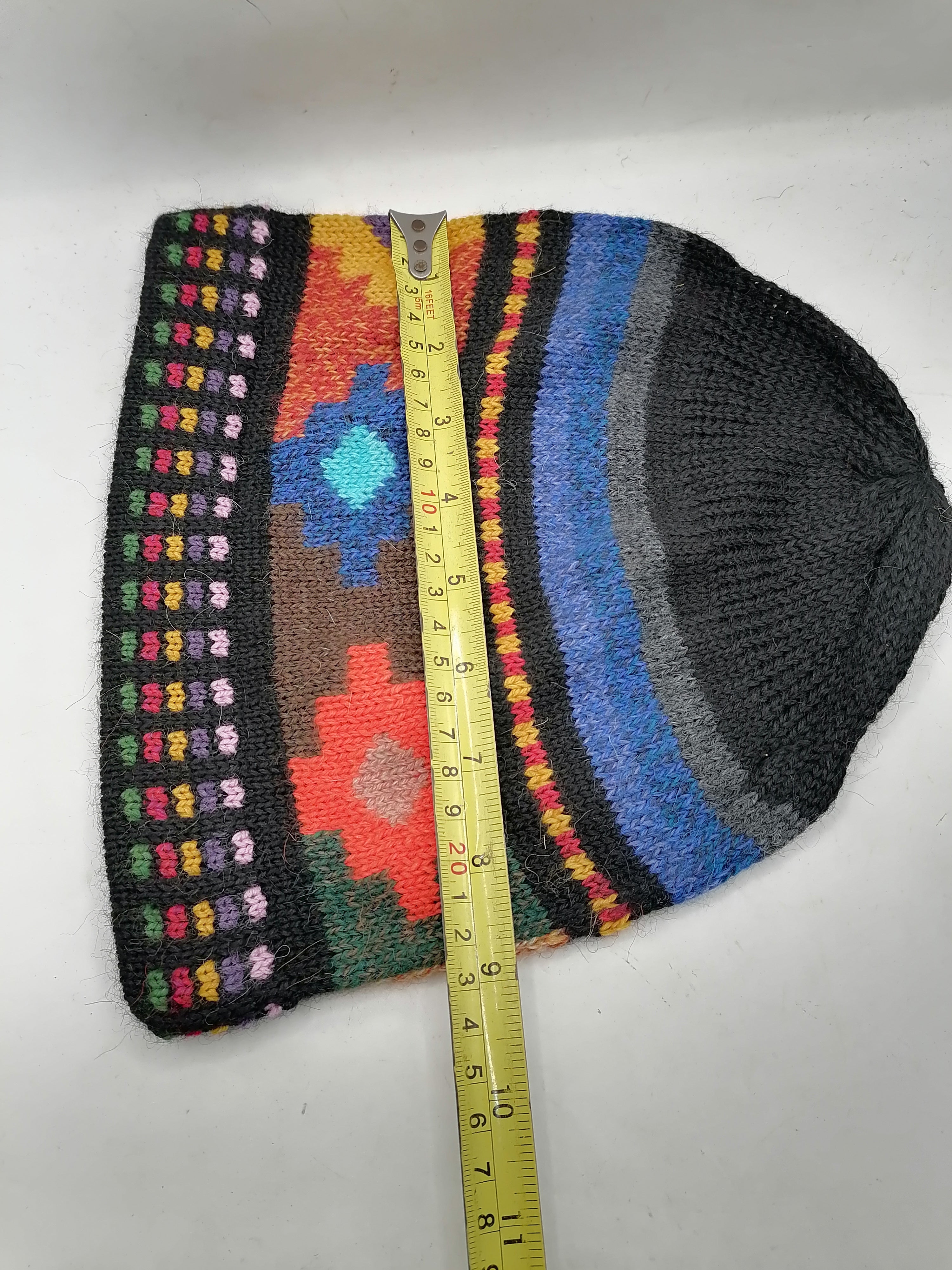 Unisex Handmade Wool Chullo with Inca Chakana Design