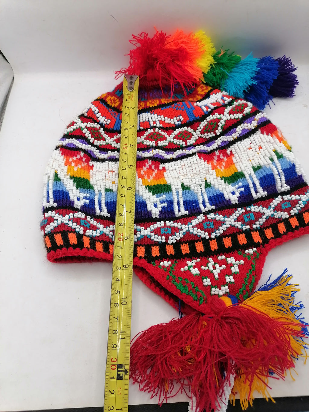 Unisex Knitted Wool Chullo for Warm Winter in Cusco