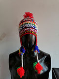 Unisex Knitted Wool Chullo Multicolor Winter Warm Cusco