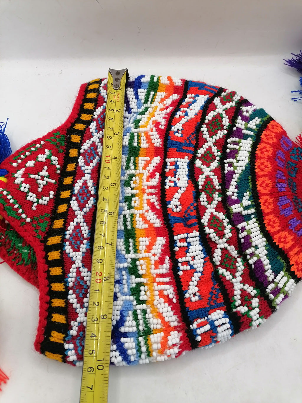 Unisex Knitted Wool Chullo Multicolor Winter Warm Cusco