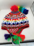 Unisex Hand-Knitted Wool Chullo, Traditional Peruvian Winter Garment