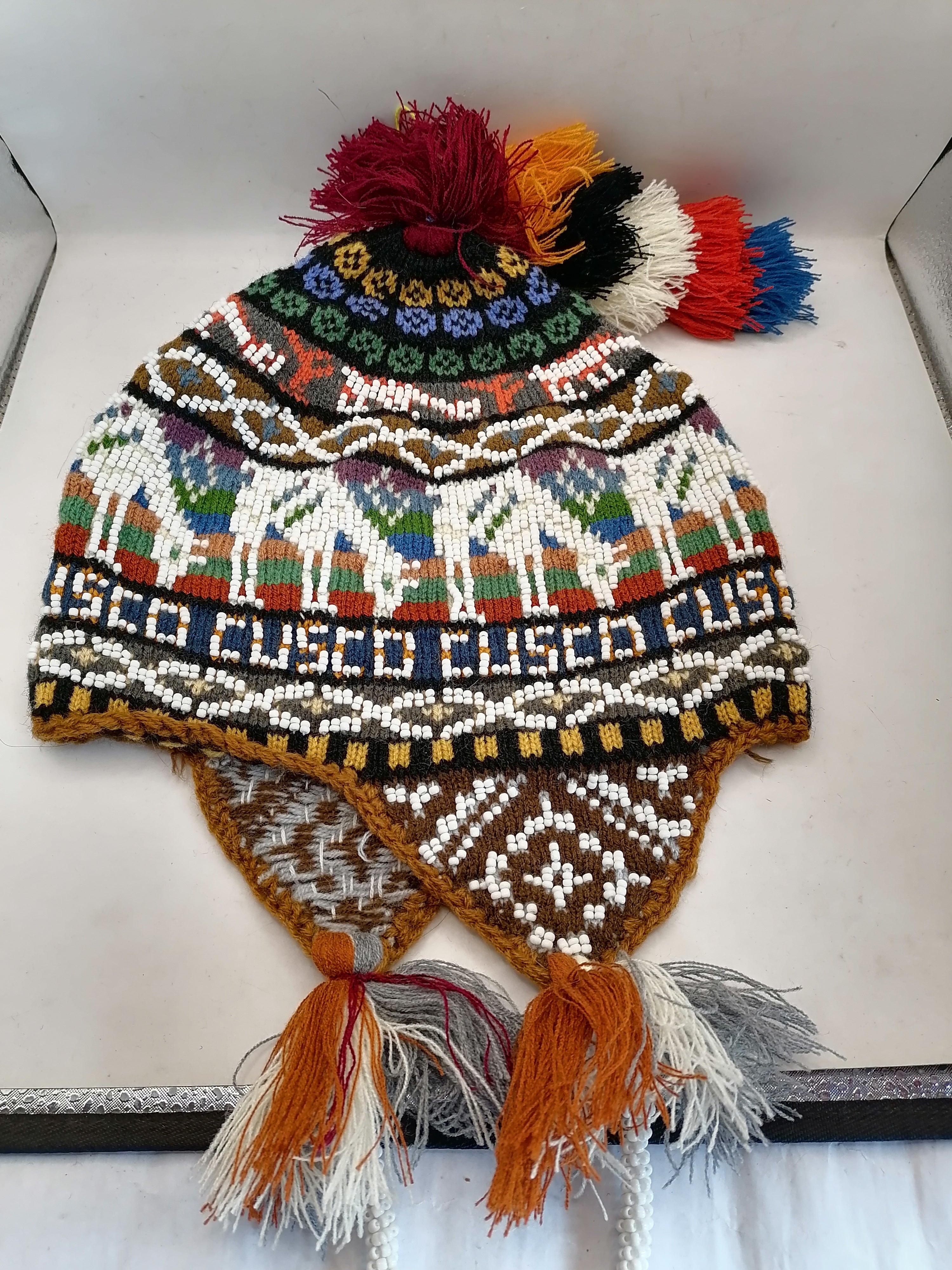 Handwoven Wool Chullo for Warm Winter Cusco