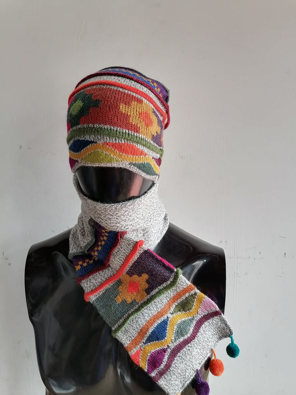 2 in 1 Chullo Wool Knit Warm Winter Cusco