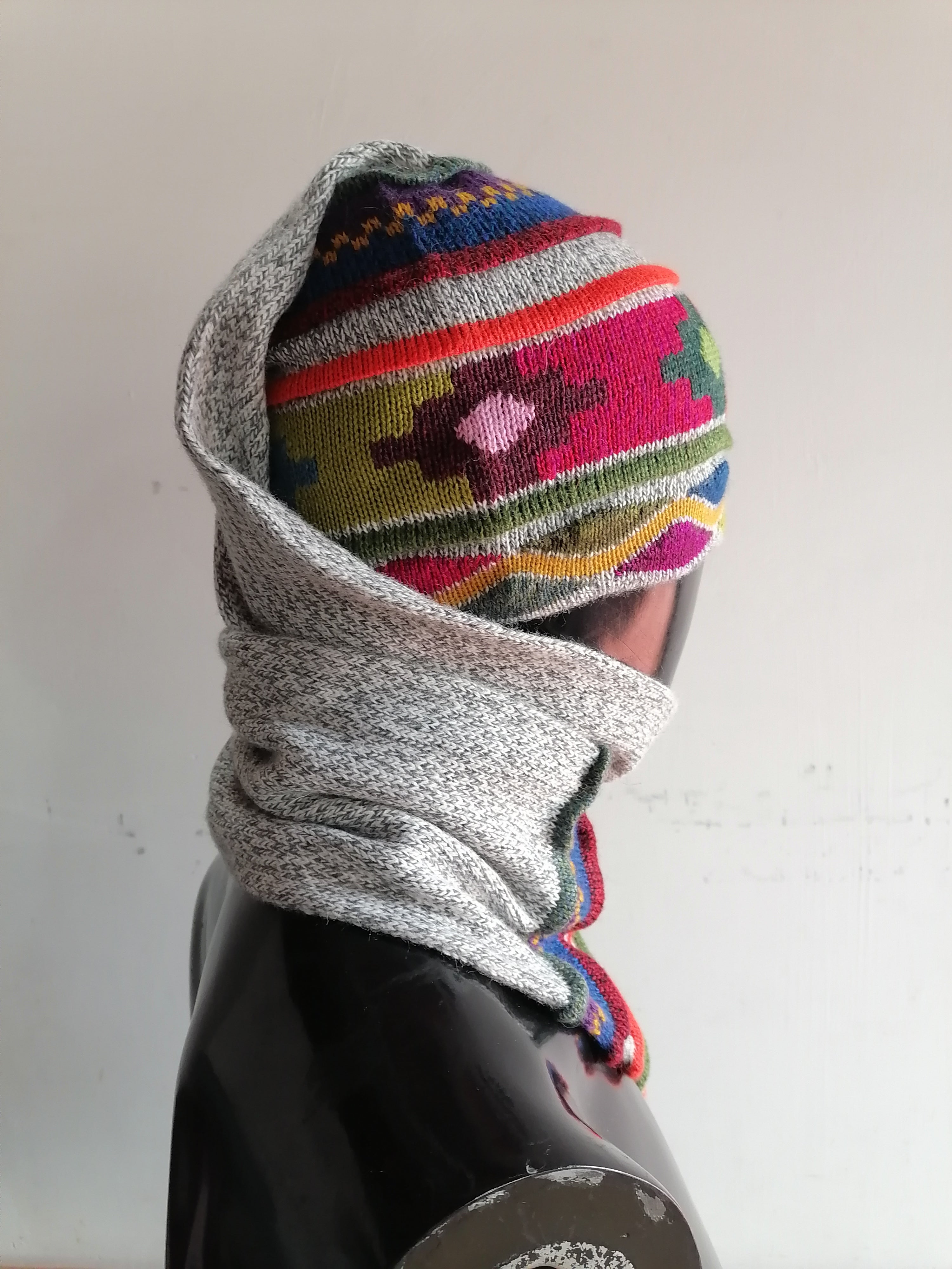 2 in 1 Chullo Wool Knit Warm Winter Cusco