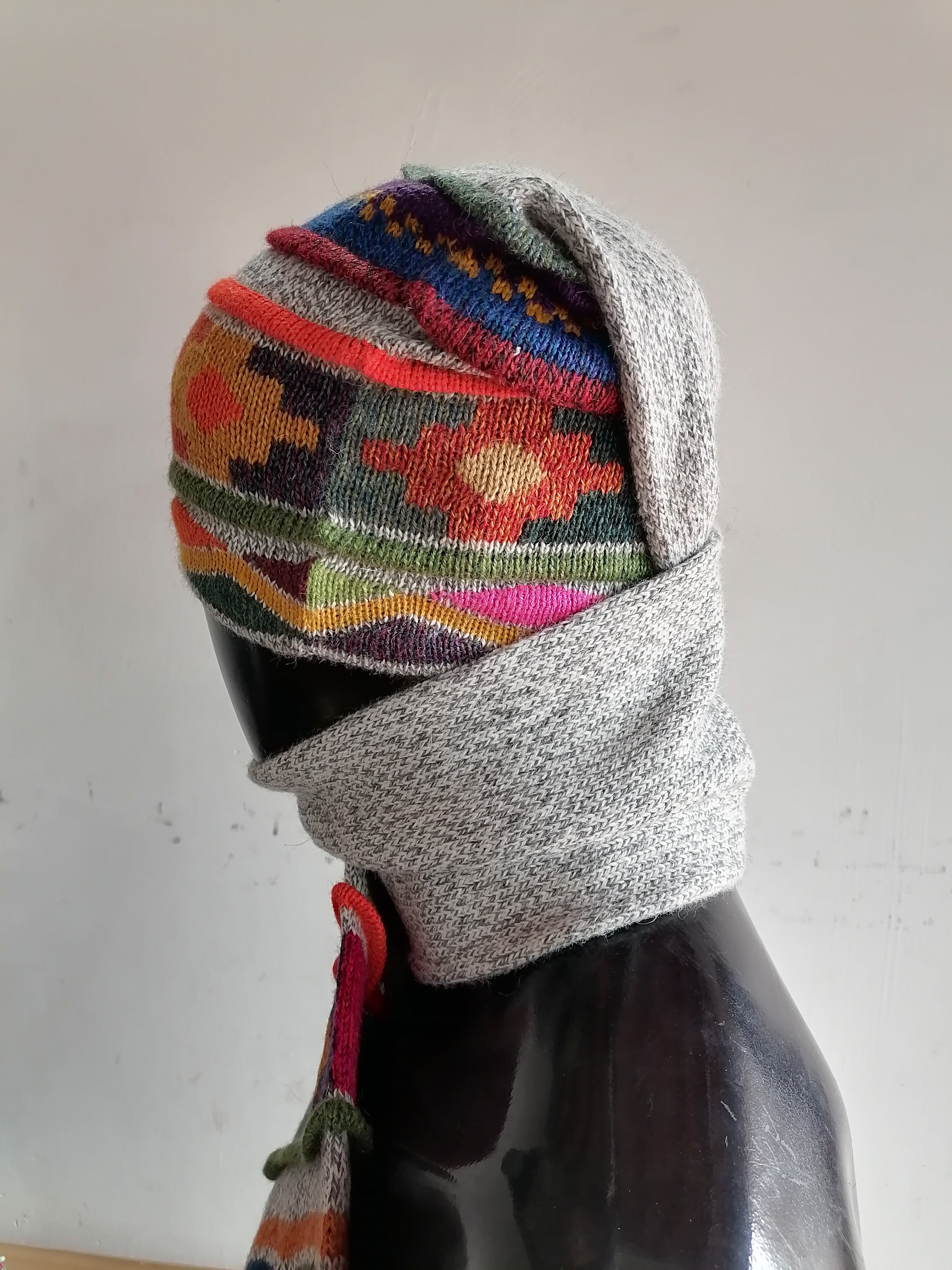 2 in 1 Chullo Wool Knit Warm Winter Cusco