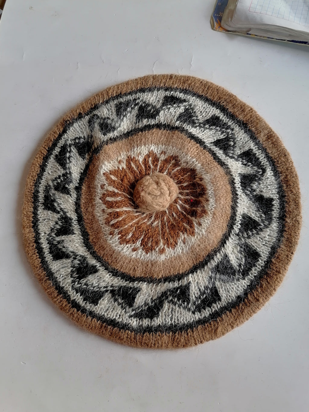 Unisex Beret Knitted Wool Peruvian Handicraft Cusco