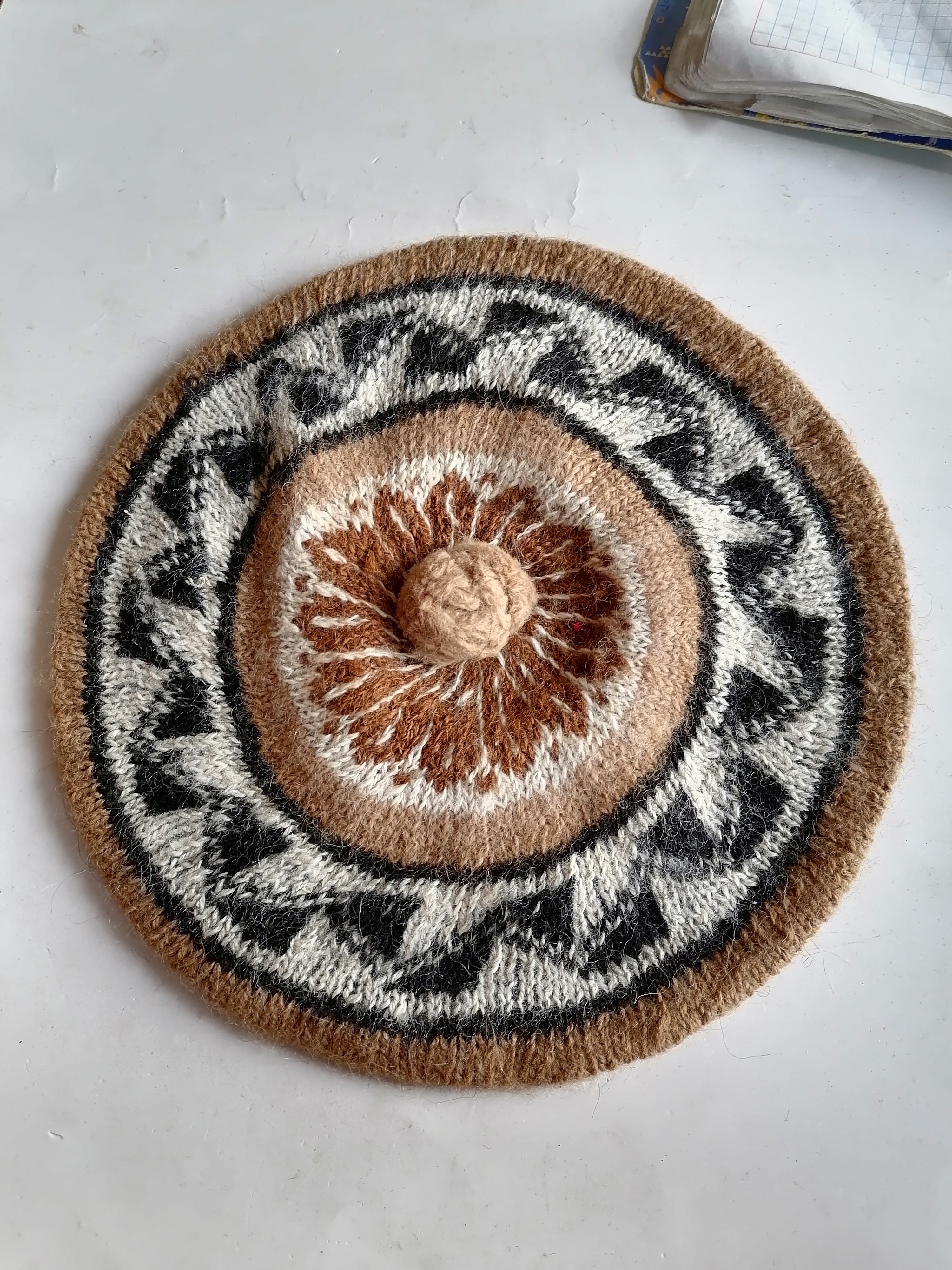 Unisex Beret Knitted Wool Peruvian Handicraft Cusco