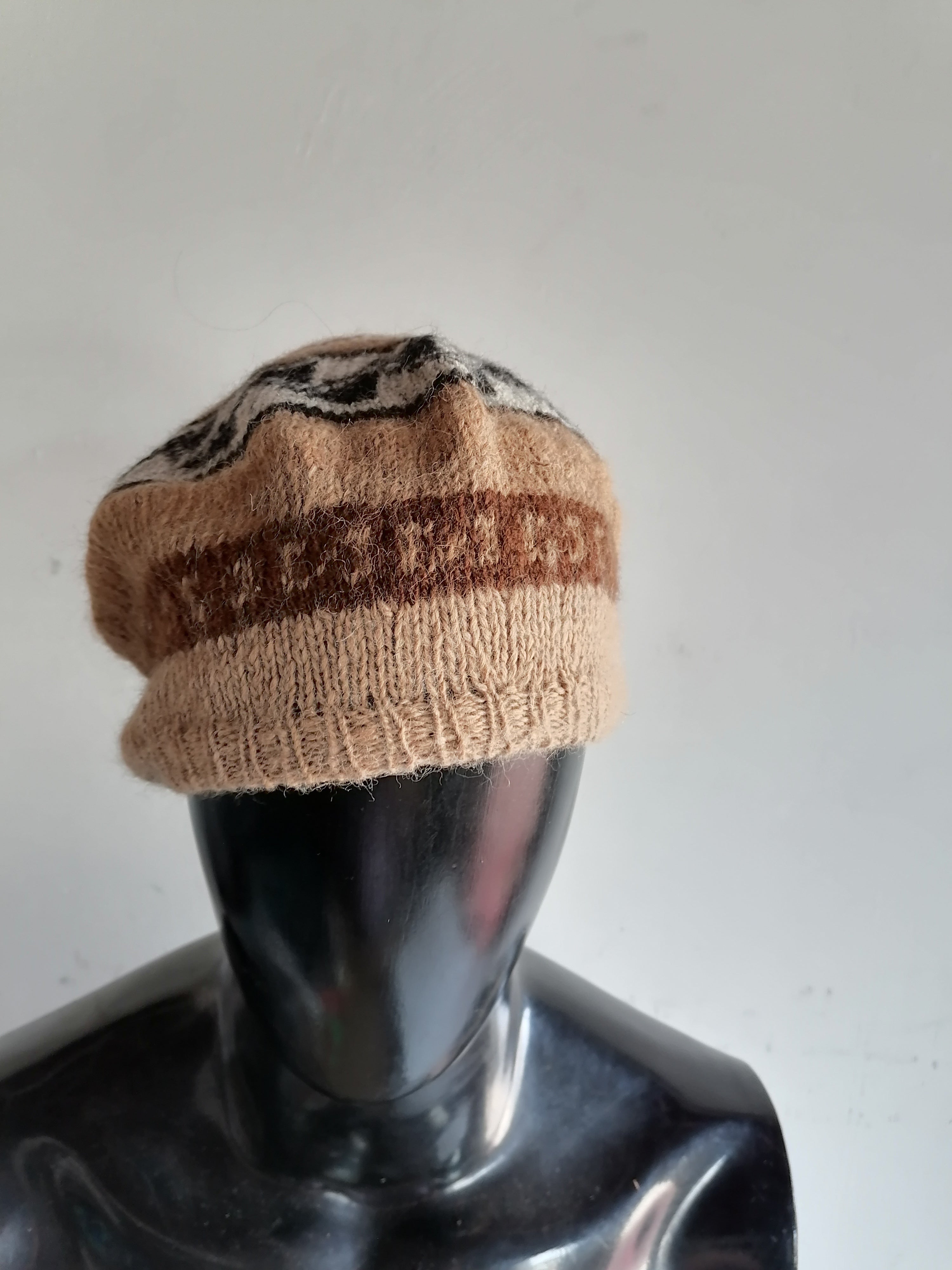 Unisex Beret Knitted Wool Peruvian Handicraft Cusco