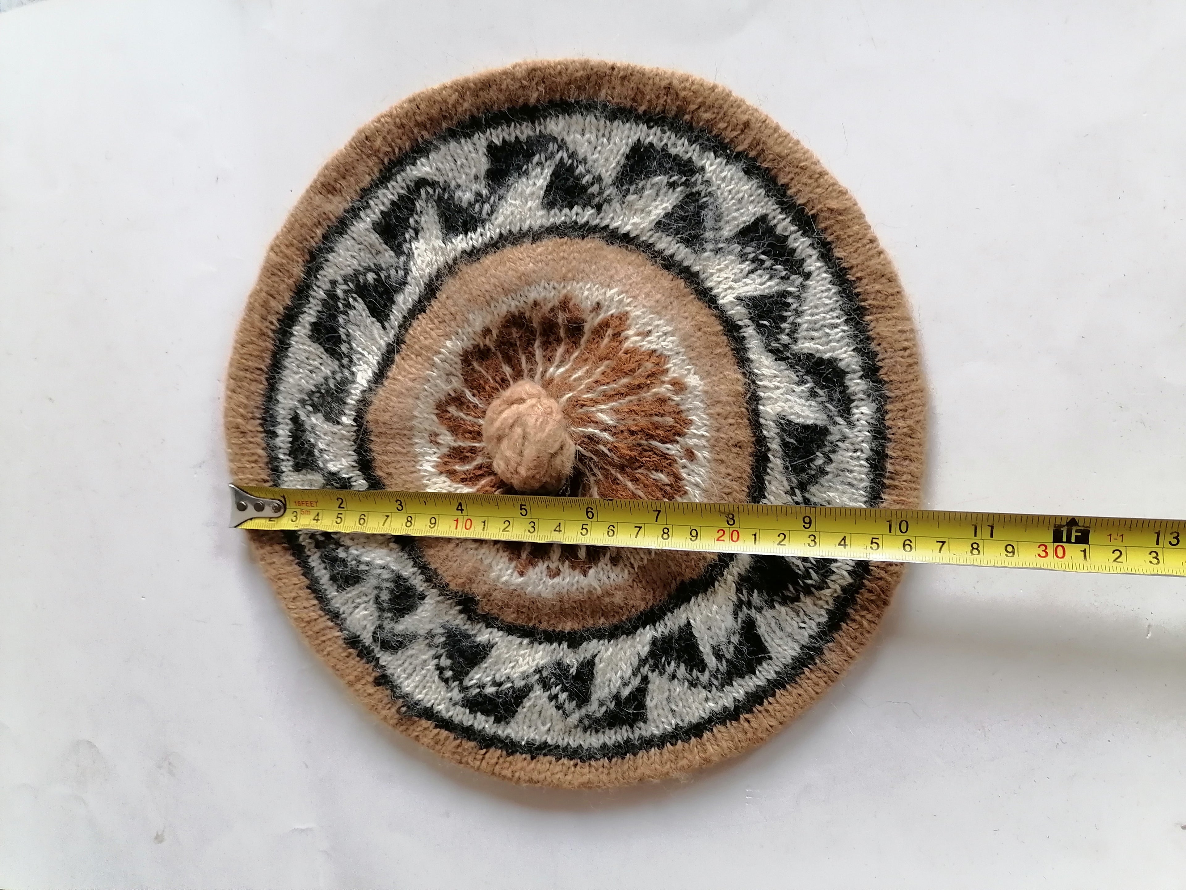 Unisex Beret Knitted Wool Peruvian Handicraft Cusco