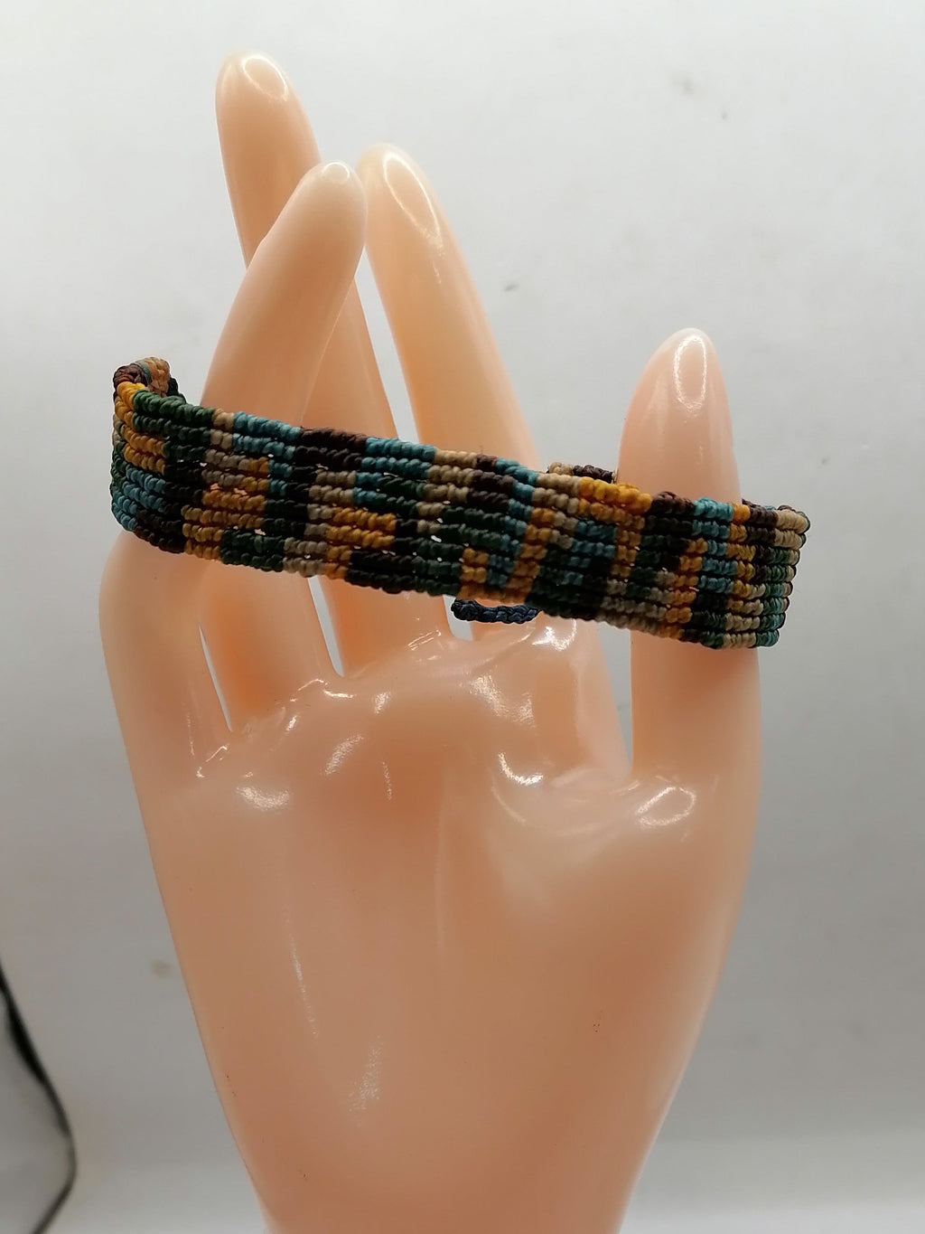 Unisex Bracelet Woven Macrame Thread Peruvian Handicraft Cusco
