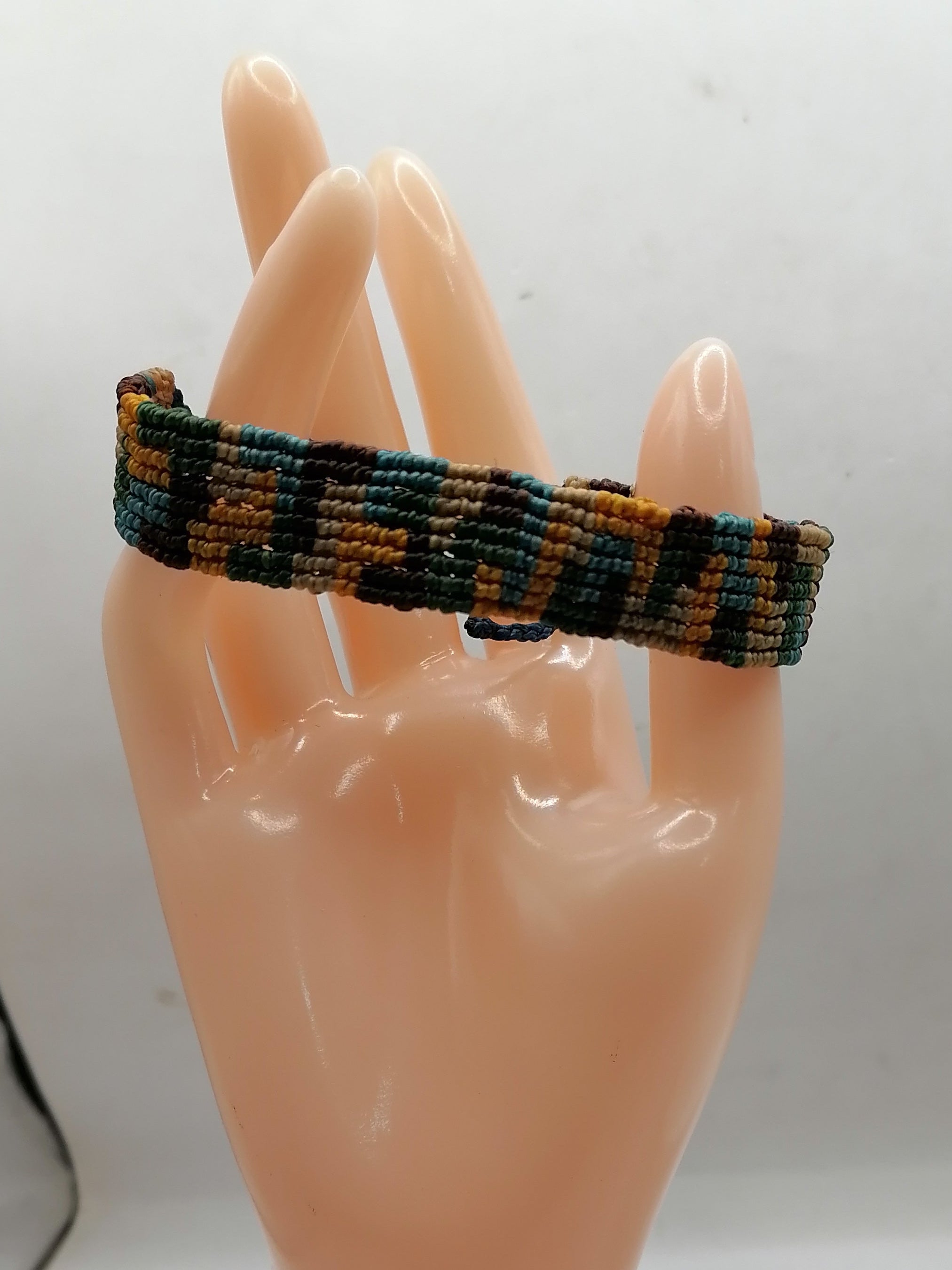Unisex Bracelet Woven Macrame Thread Peruvian Handicraft Cusco