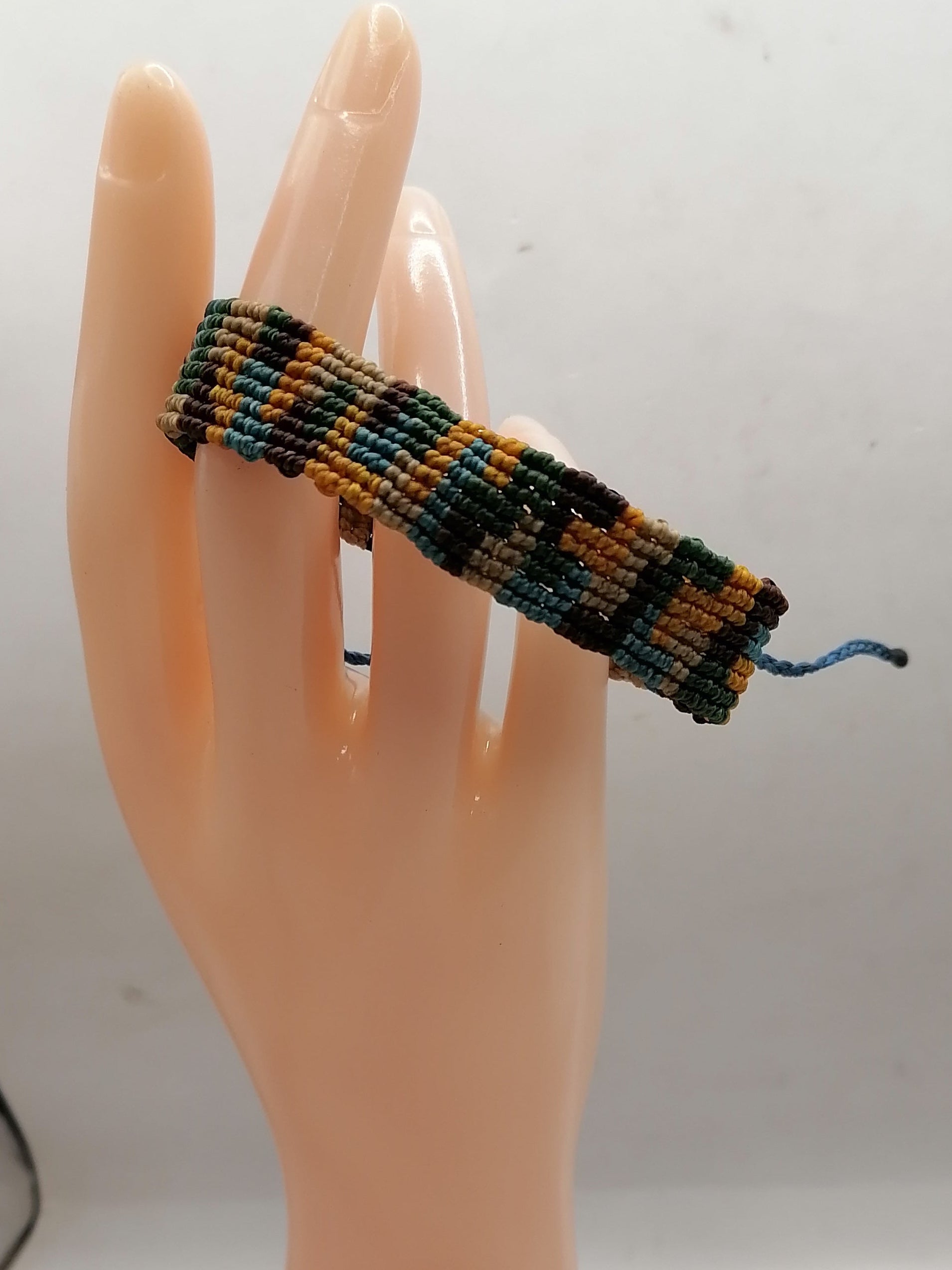 Unisex Bracelet Woven Macrame Thread Peruvian Handicraft Cusco