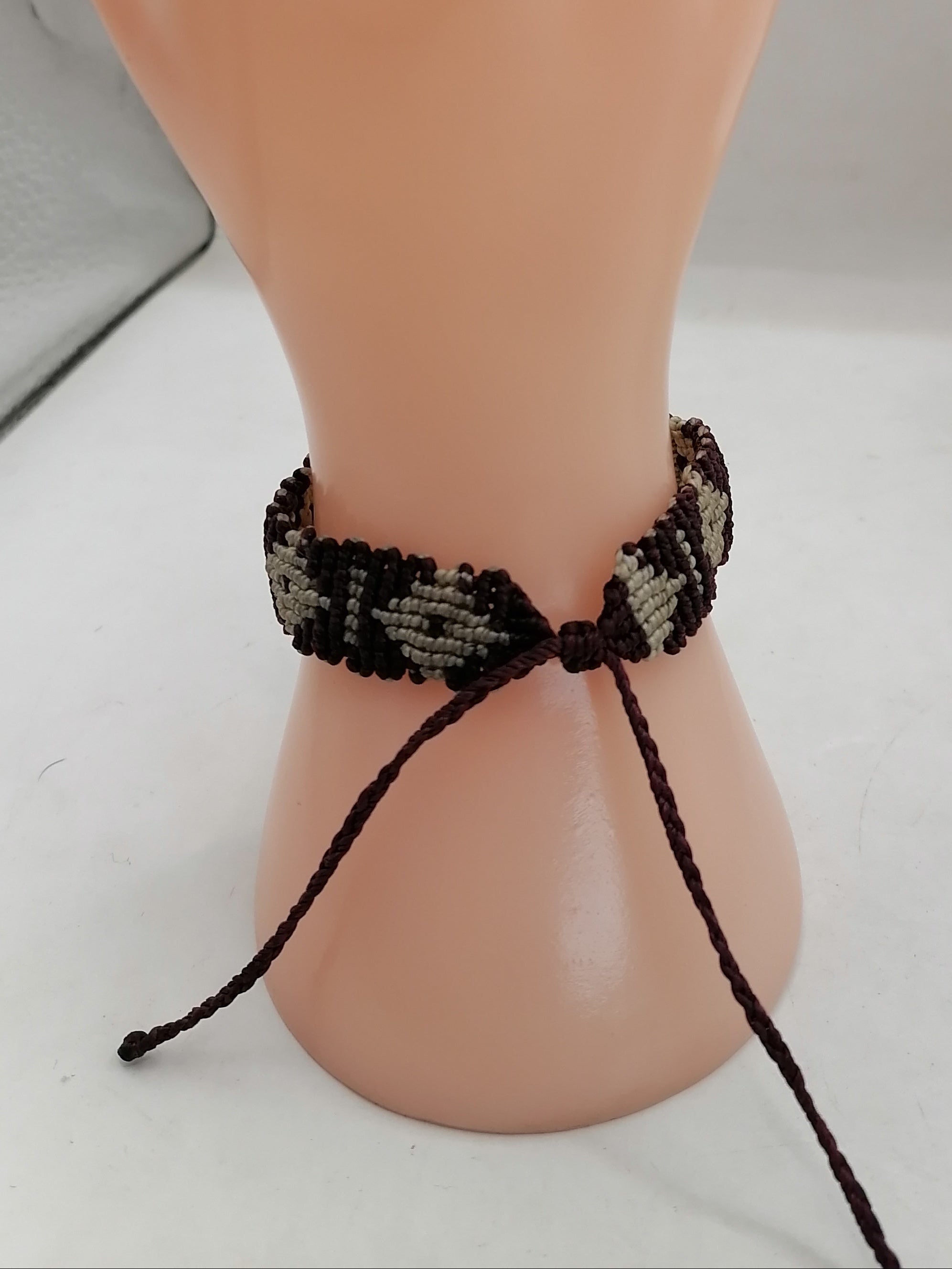 Unisex Bracelet Woven Thread Macrame Chakana Inca Design