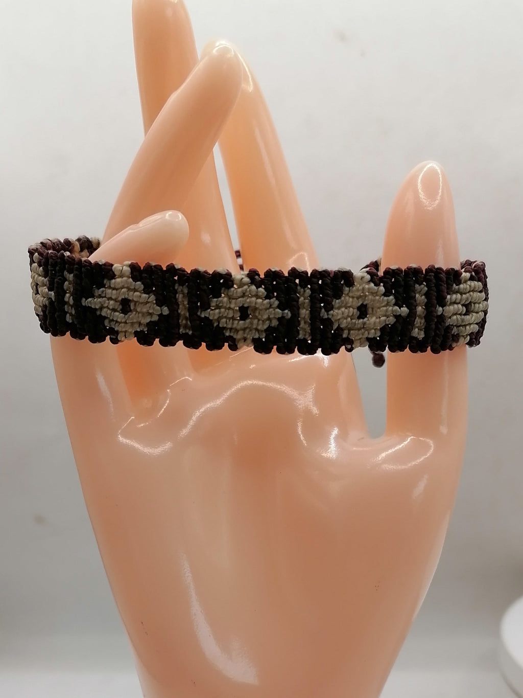 Unisex Bracelet Woven Thread Macrame Chakana Inca Design