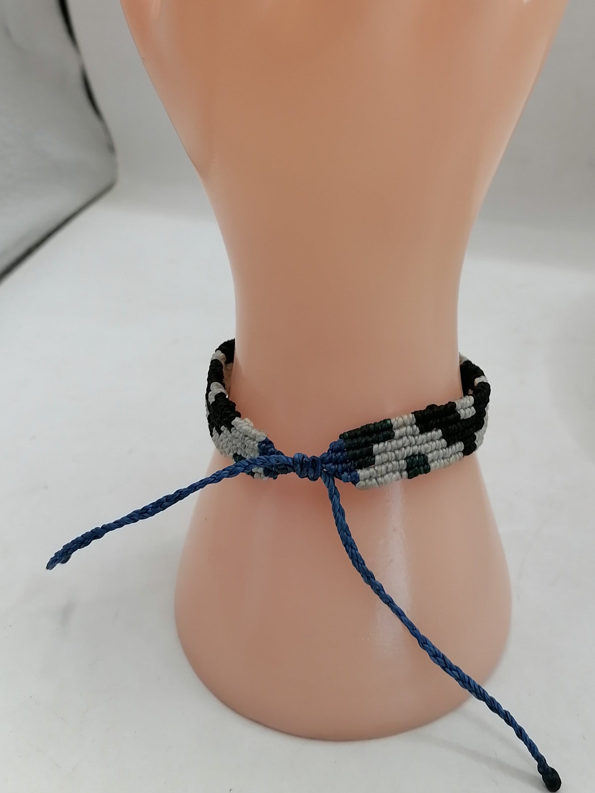 Women's Woven Macrame Thread Bracelet with Inca Chakana