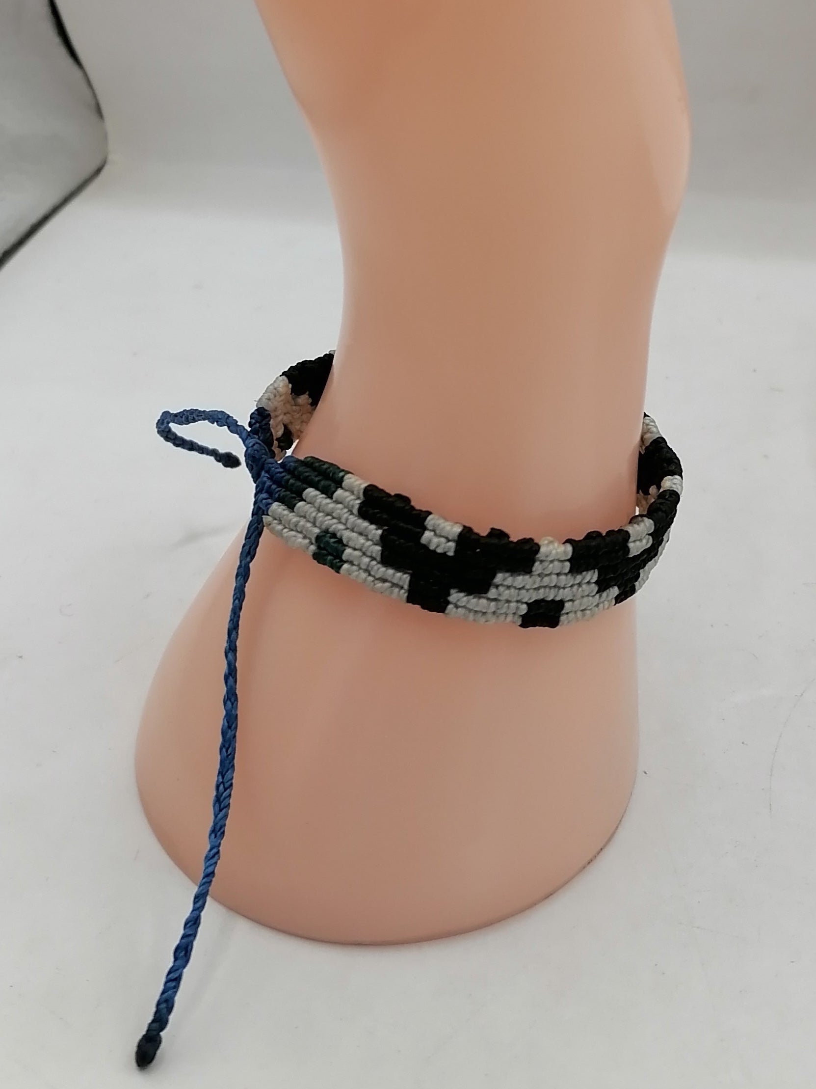 Women's Woven Macrame Thread Bracelet with Inca Chakana